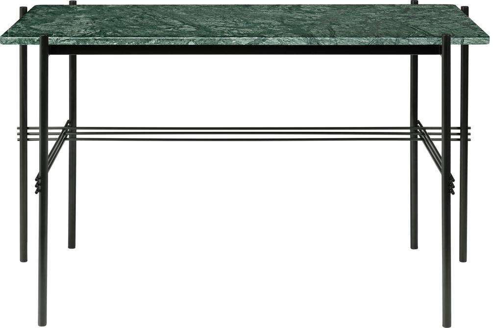 TS desk green marble with black base