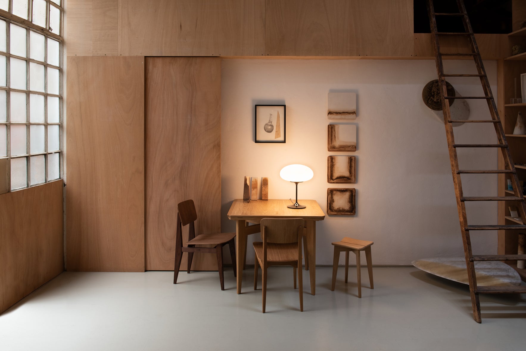 C-CHAIR walnut wood chair