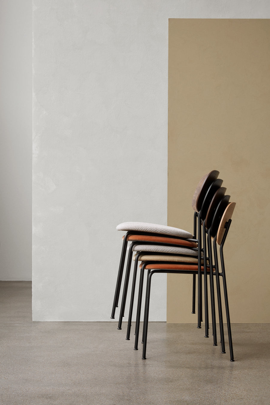 CO Chair black oak veneer with black base