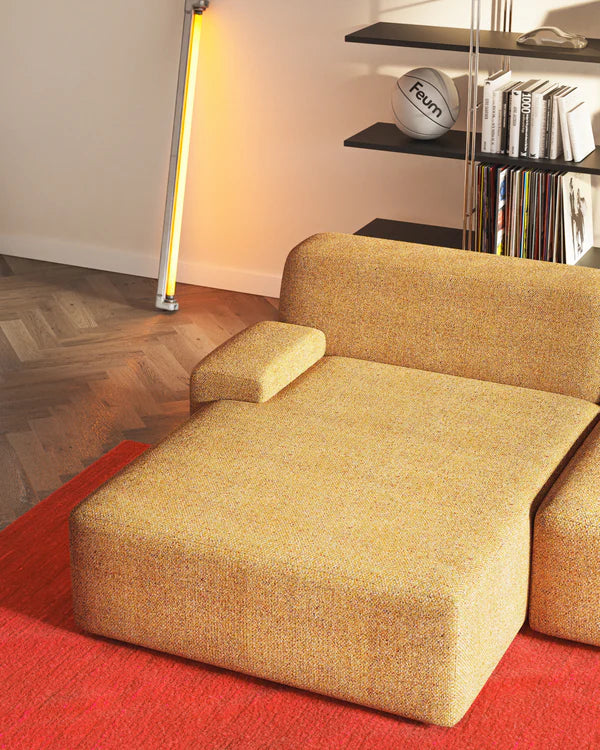 Modulares Sofa UMI - linksseitiger Chaiselongue in herbstlichem Orange