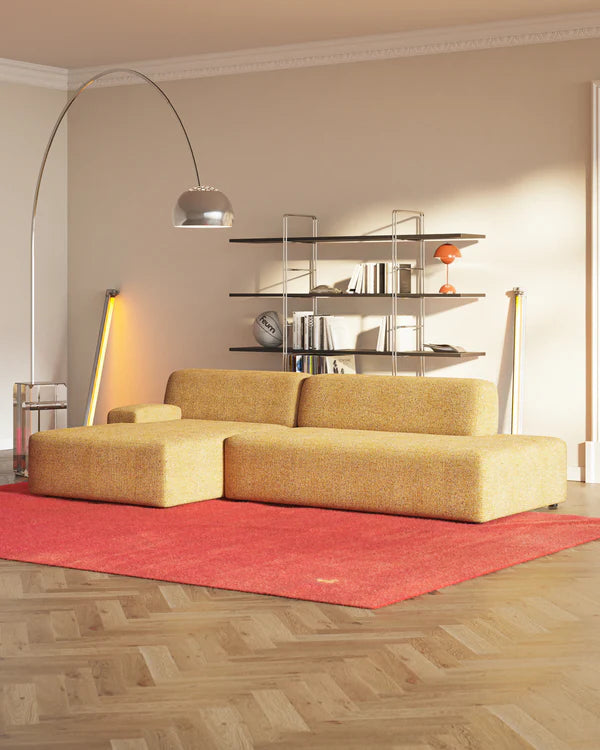 Modulares Sofa UMI - offenes Element linksherum in herbstlichem Orange