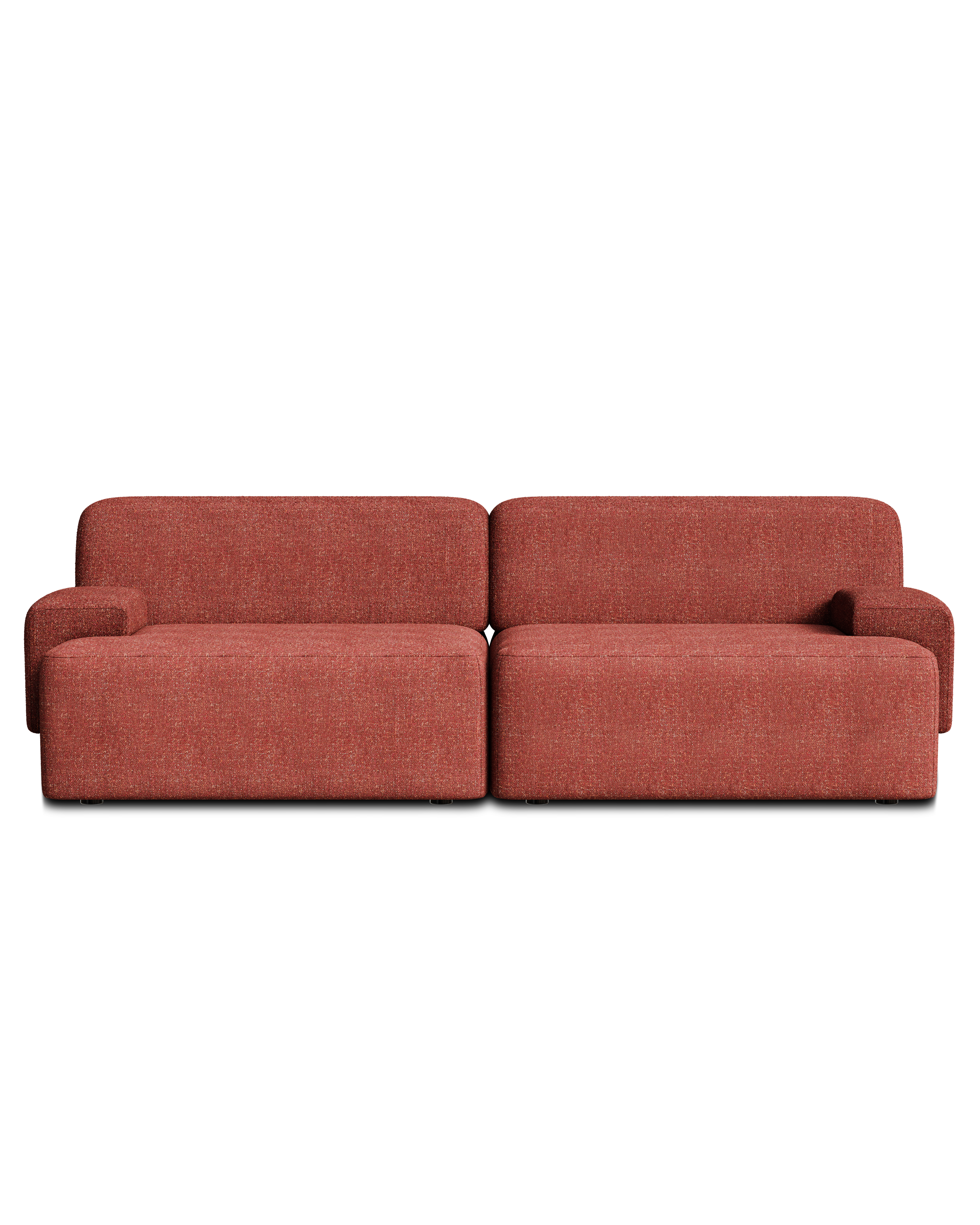 Modular 2-Seater Sofa UMI Chestnut Red