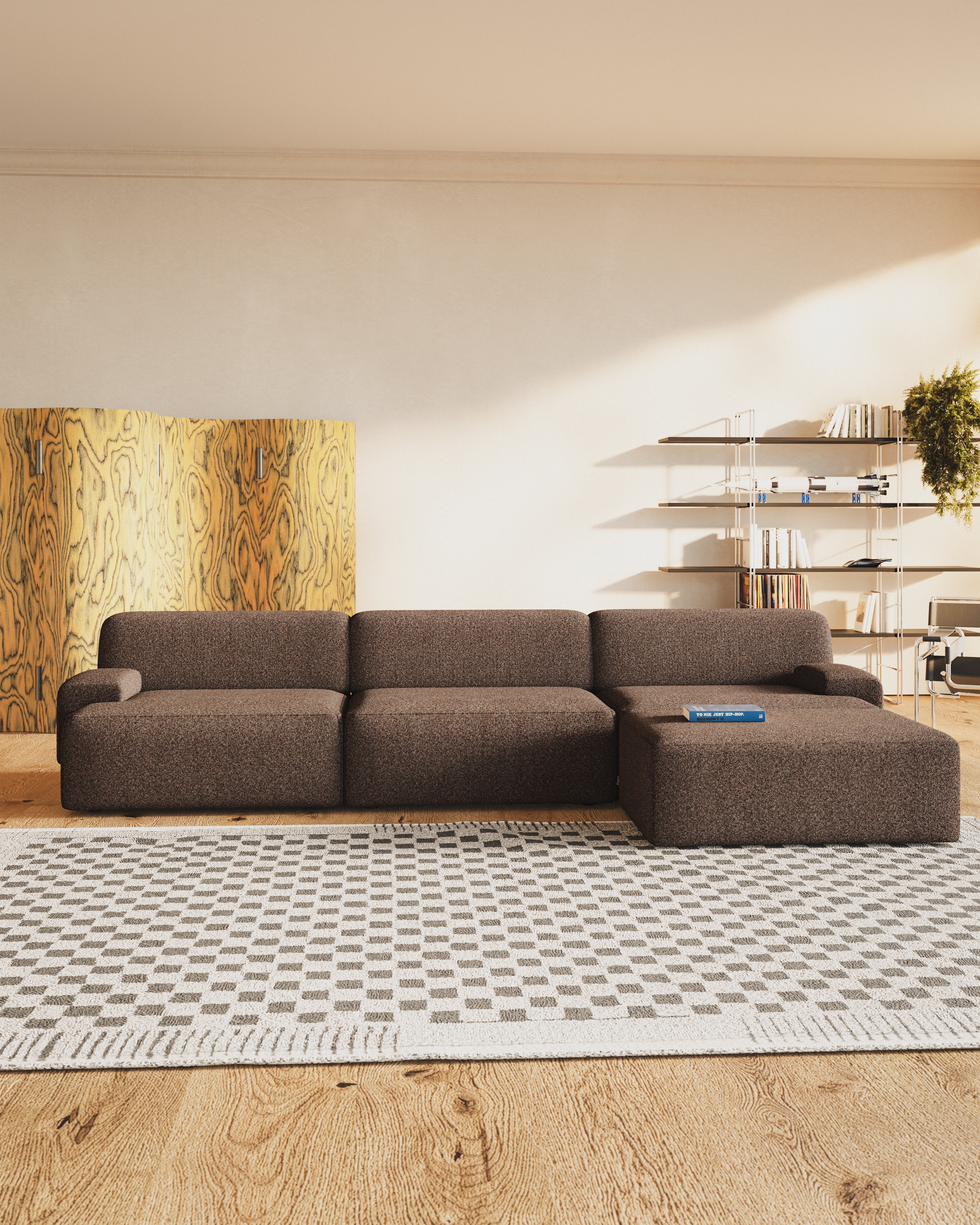 Modulares 3-Sitzer-Sofa UMI braun