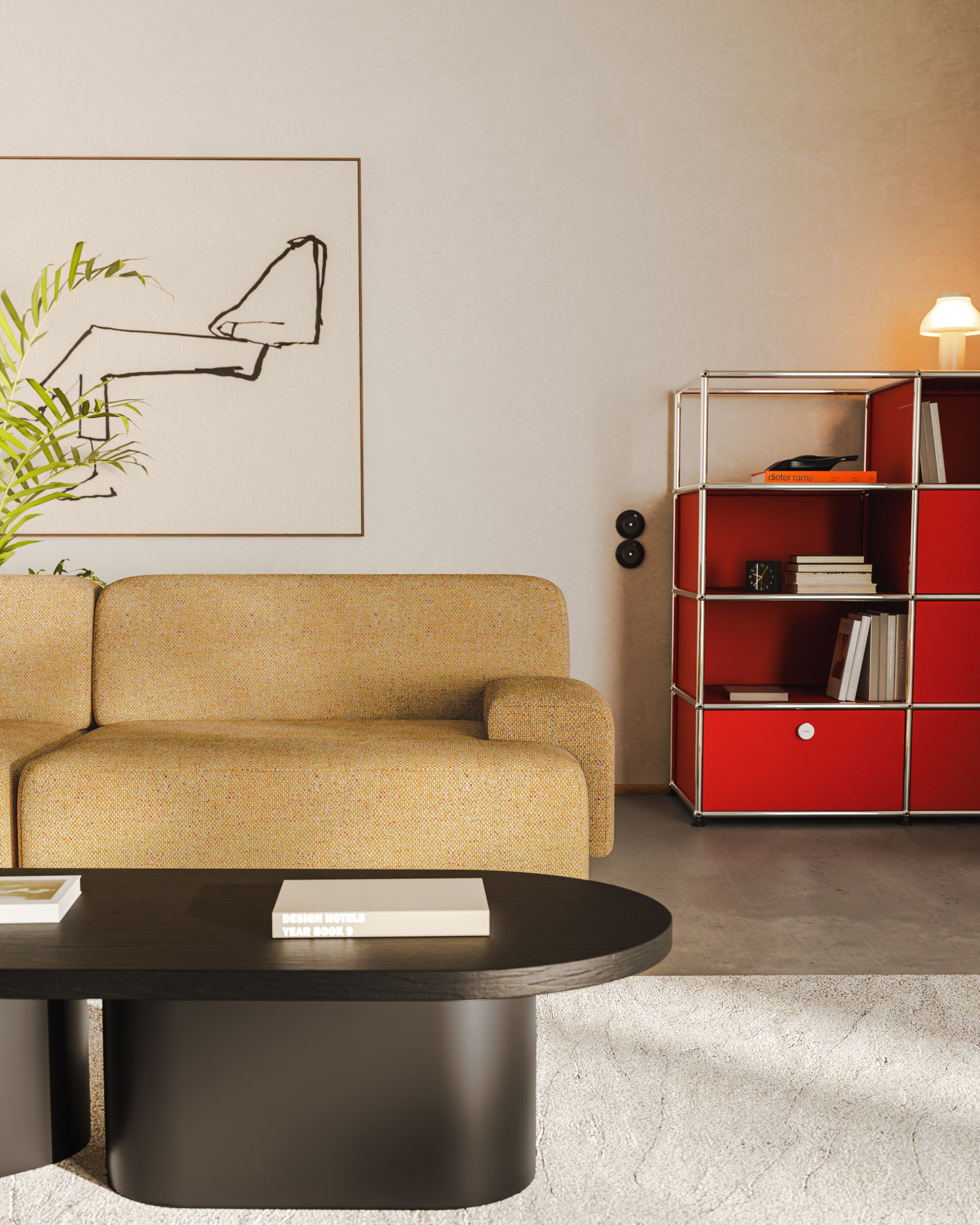 Modulares Sofa für 2 Personen UMI herbstlich orange