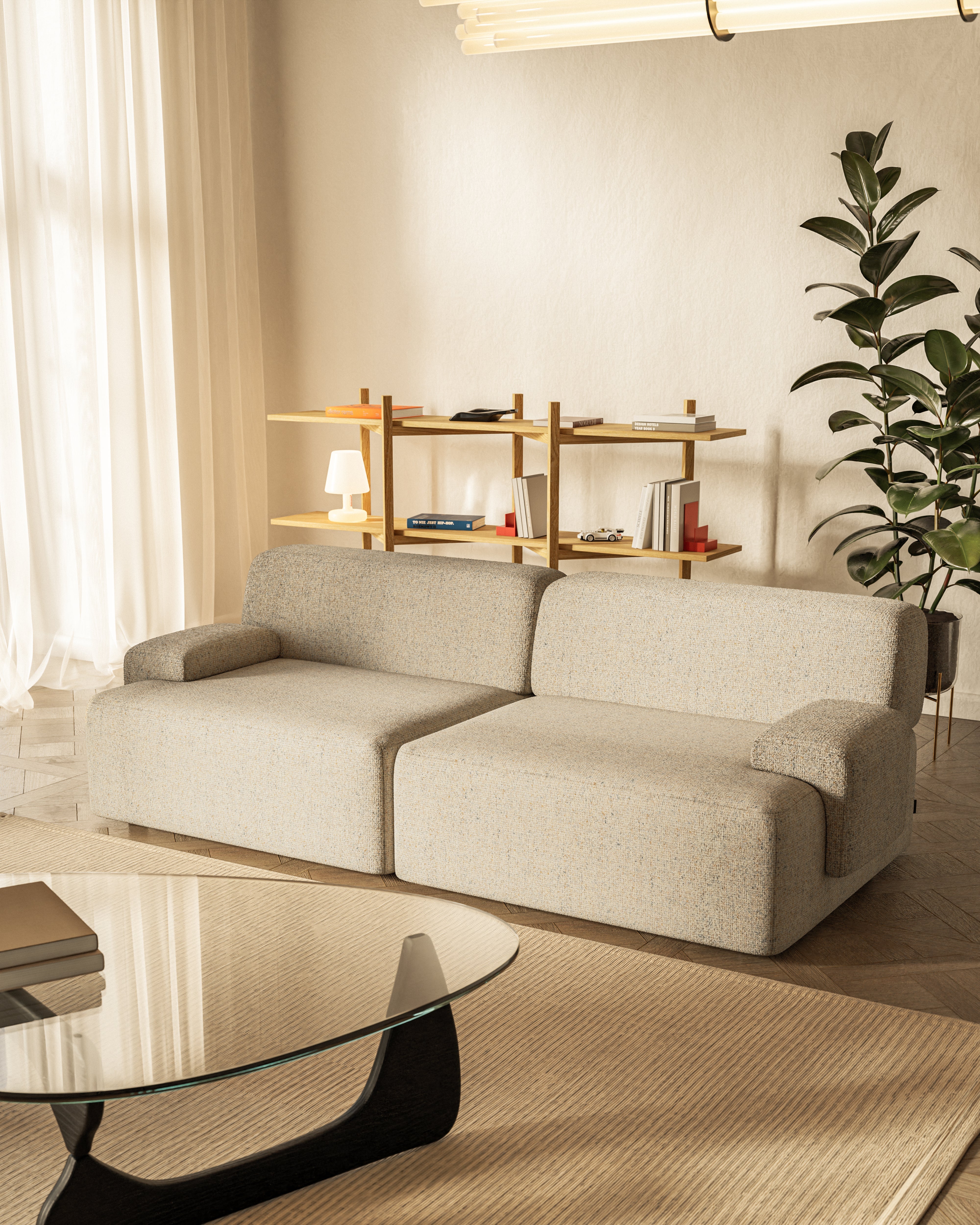 Modulsofa 2-sitzig UMI beige