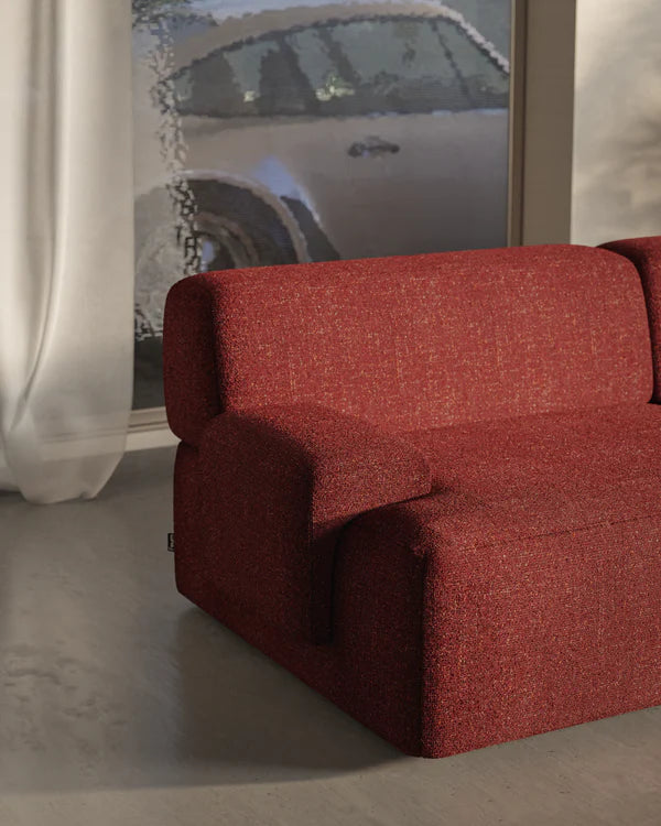 UMI Modular Sofa - Left Element in Chestnut Red