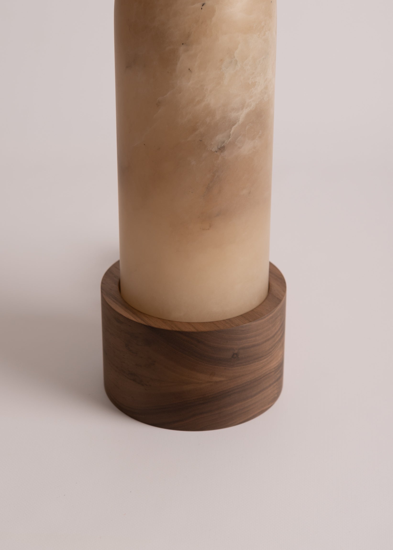 PURA KELO Table Lamp Dark Beige Alabaster