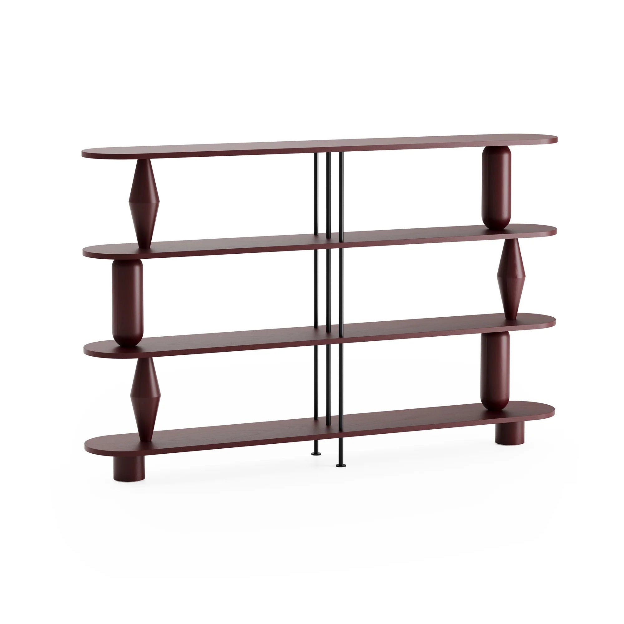 VAZOO DUO Shelf burgundy oak wood