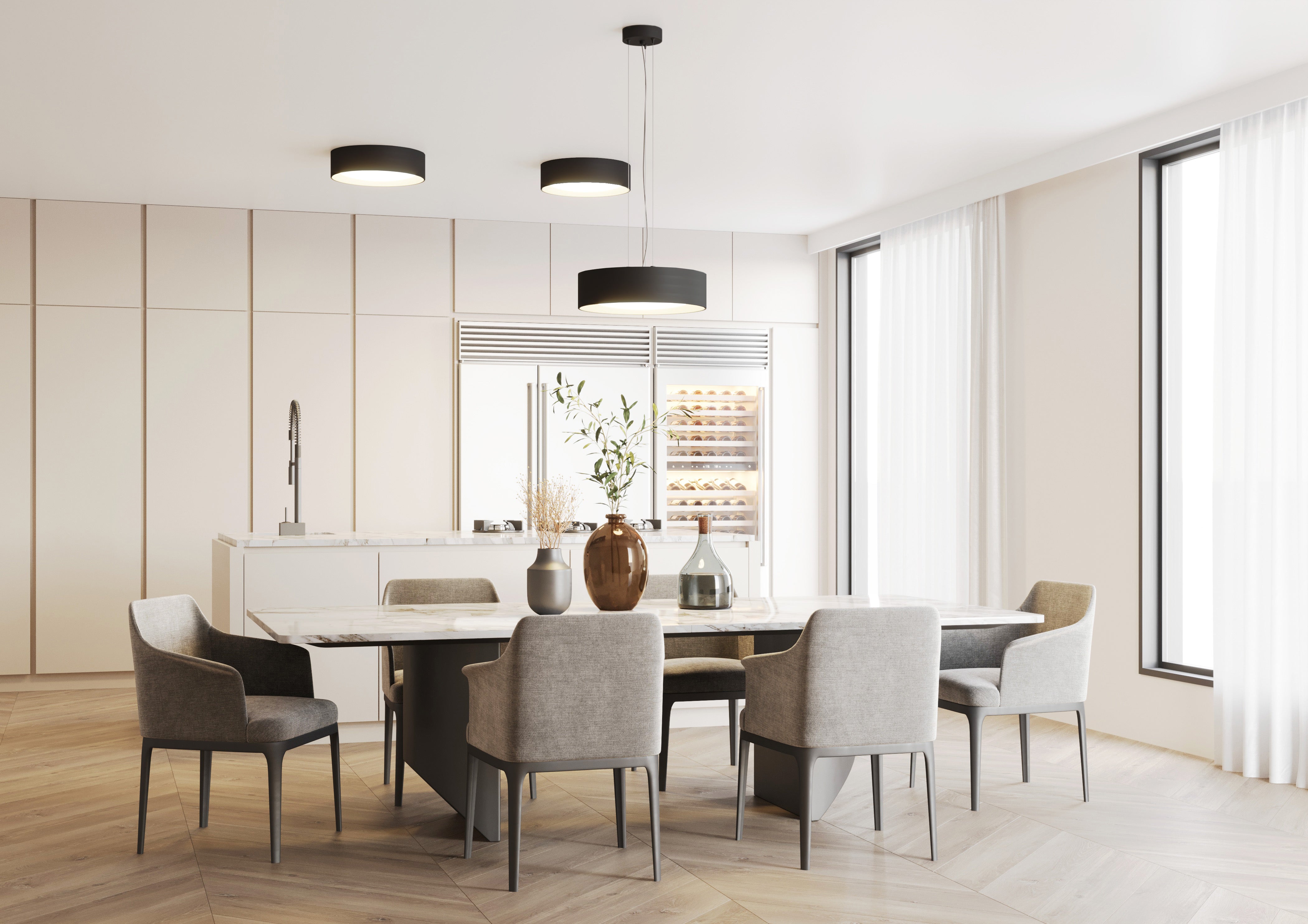 Pendelleuchte VERO schwarz mit schwarzem Inneren