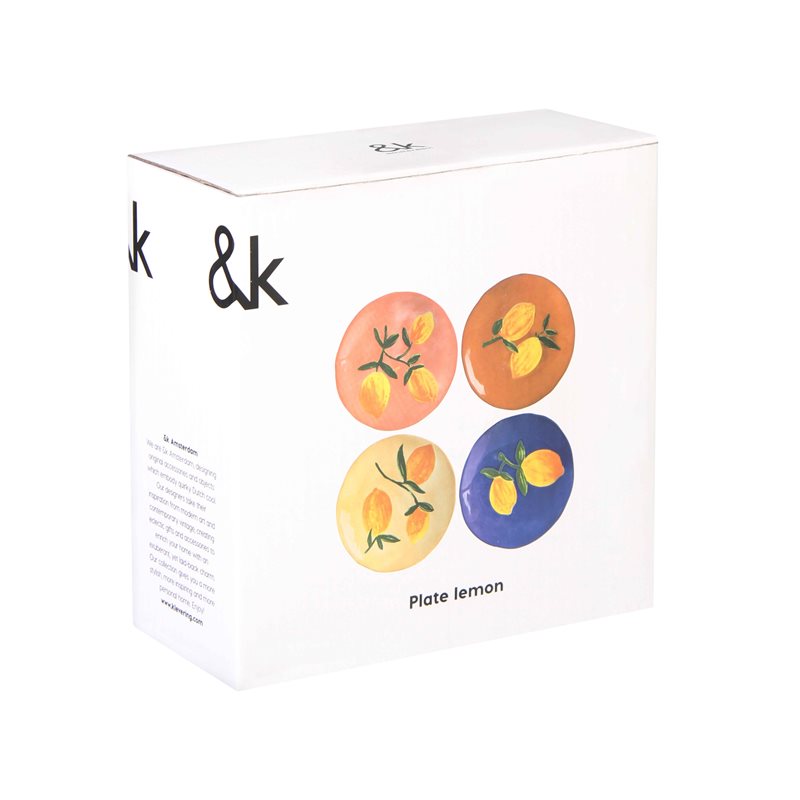 LEMON FULL Colorful Stoneware Plate Set