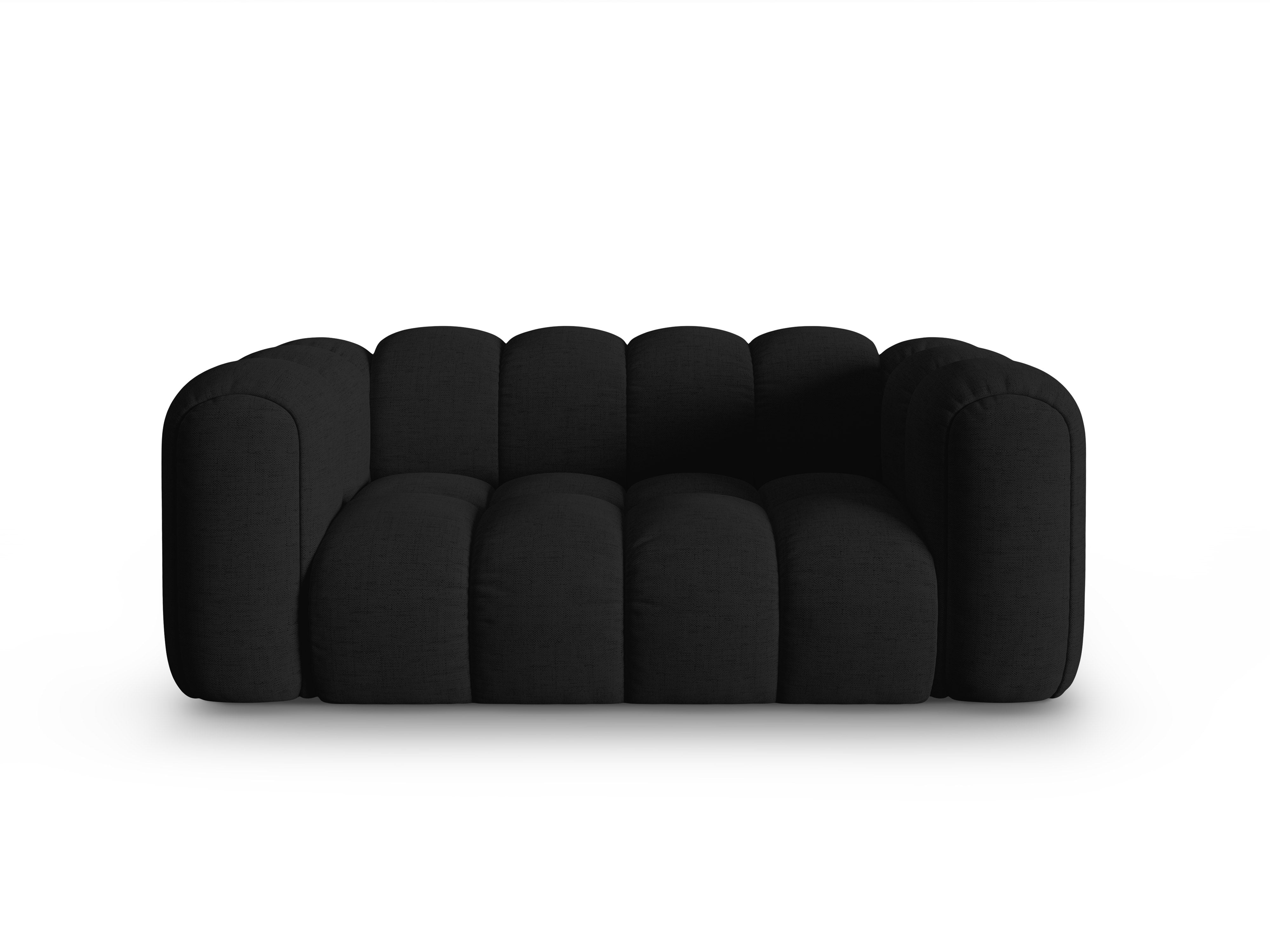 Sofa 2-sitzig ASTRO schwarzer Chenille