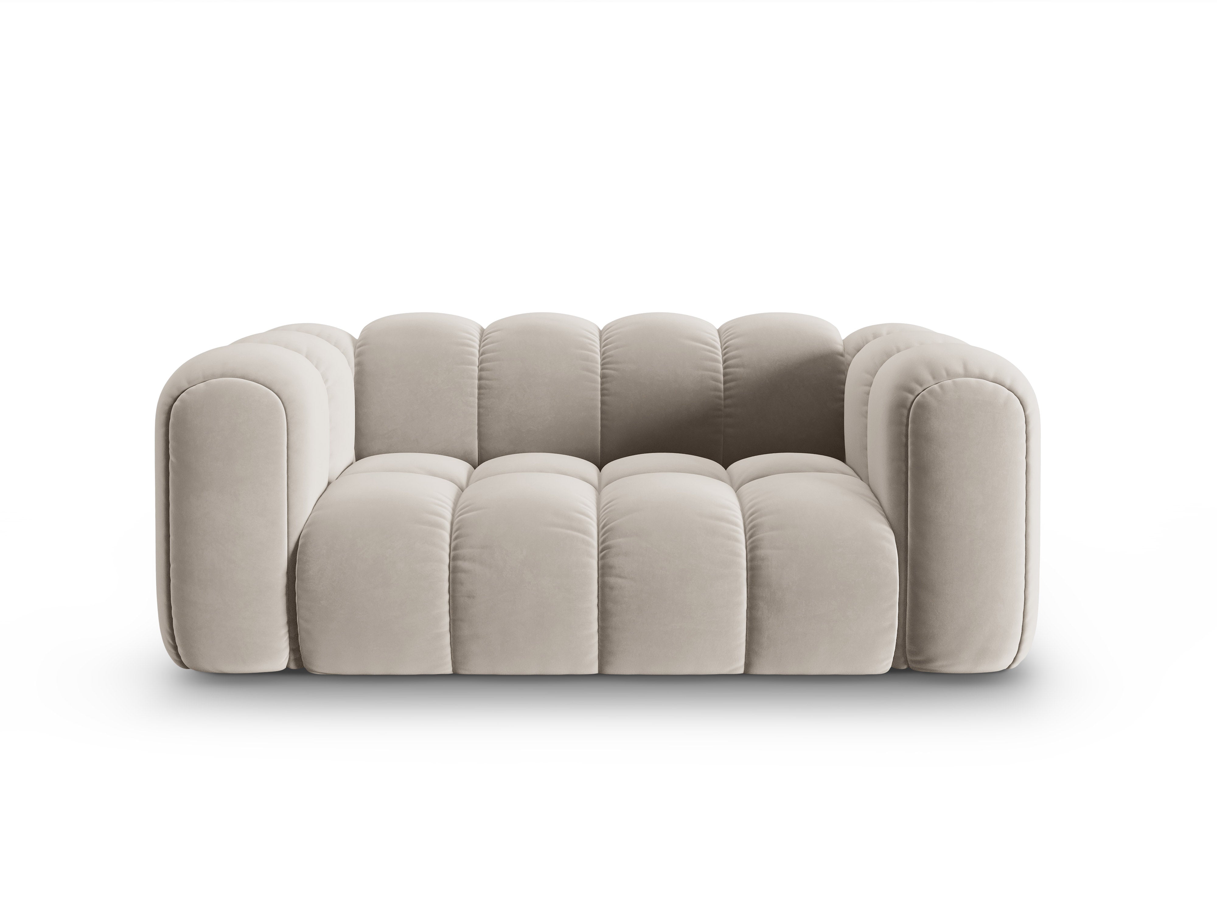 Velvet 2-Seater Sofa ASTRO Ecru