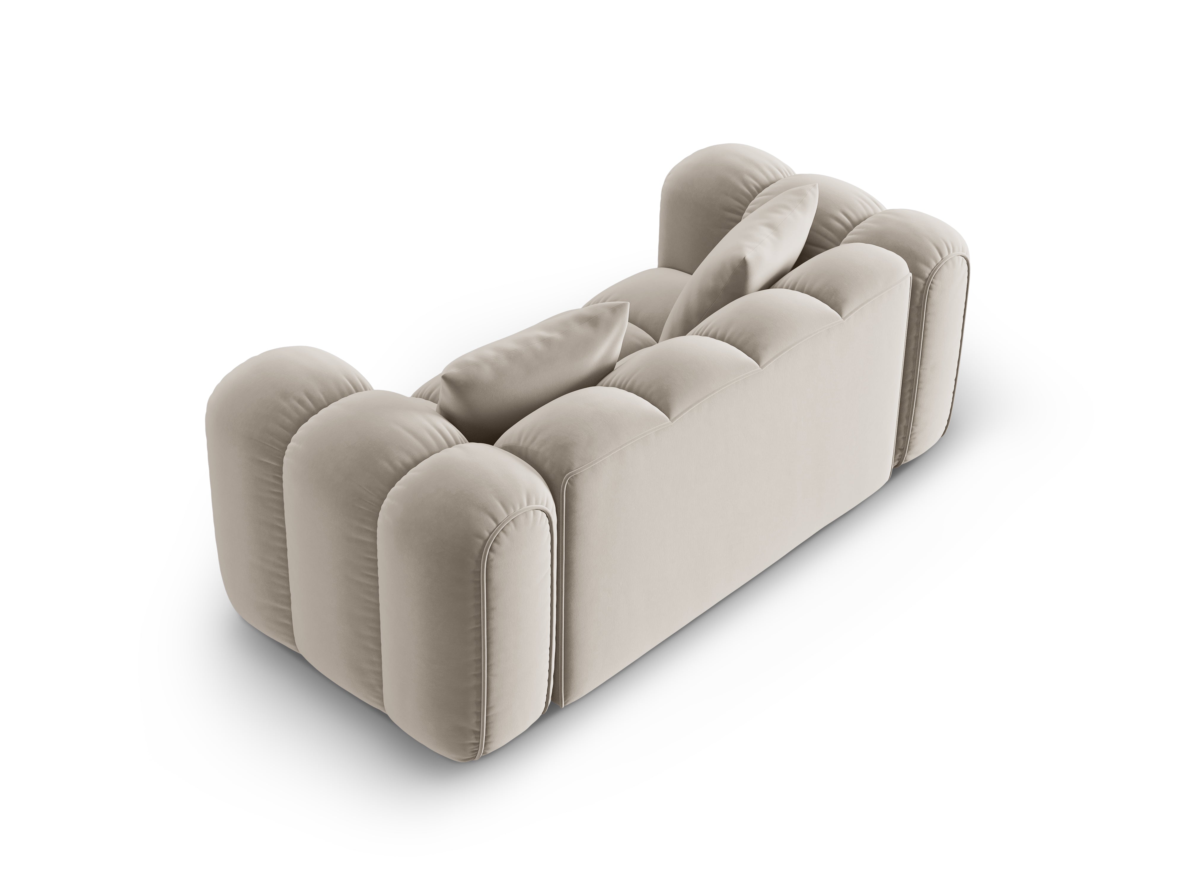 Velvet 2-Seater Sofa ASTRO Ecru
