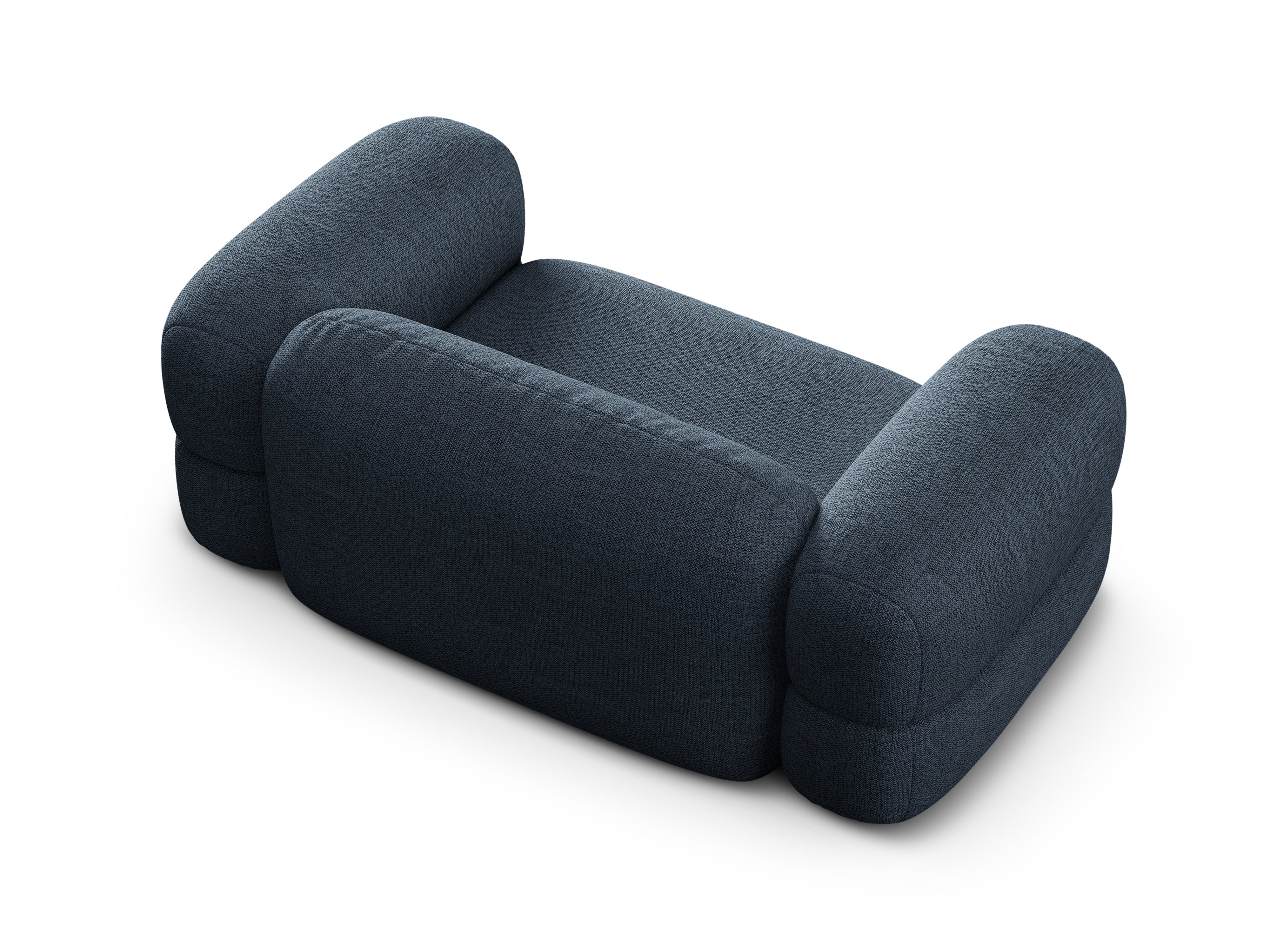 2-seater Sofa ROGER dark blue chenille