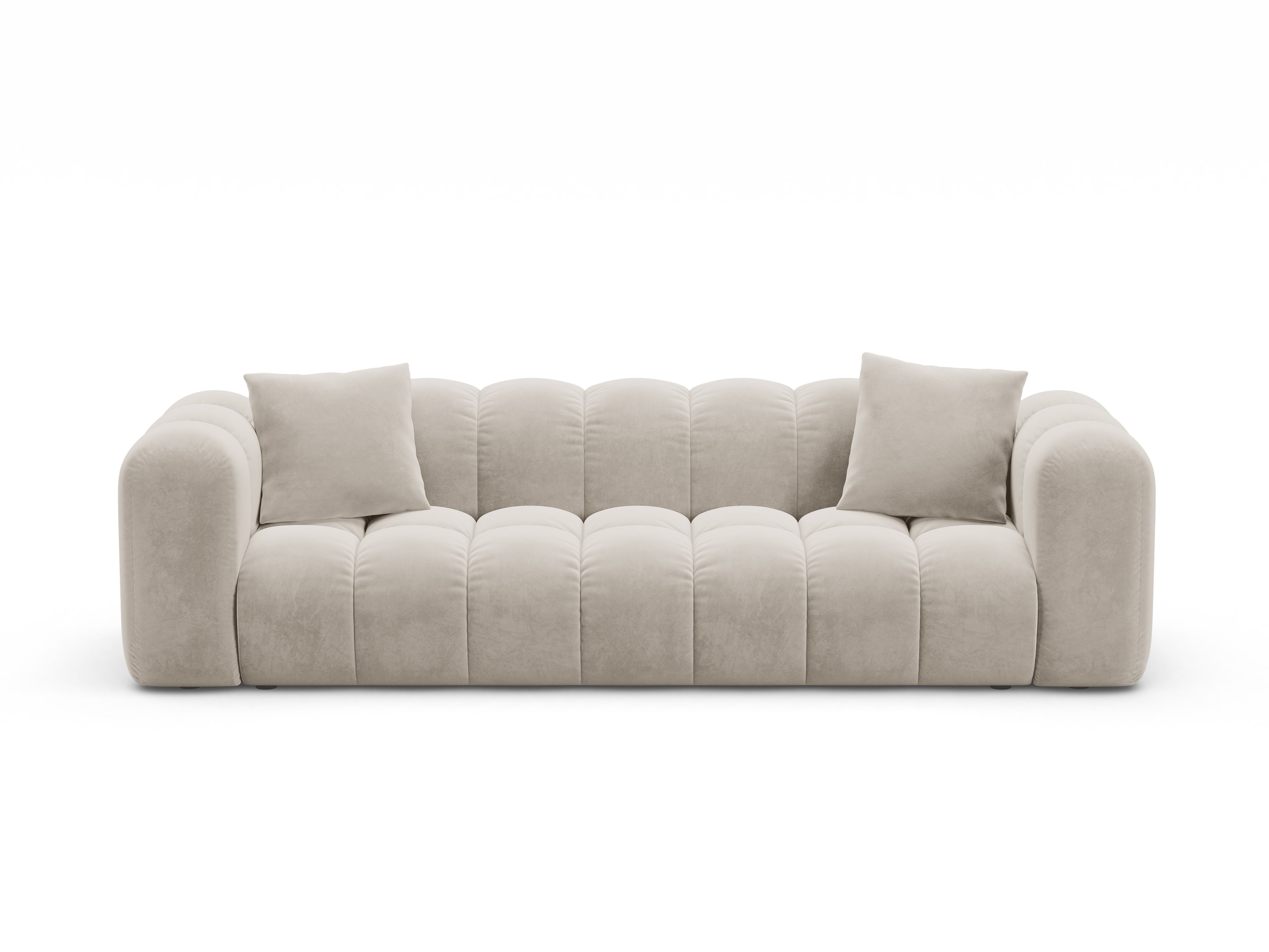 Velvet sofa with sleeping function ASTRO ecru