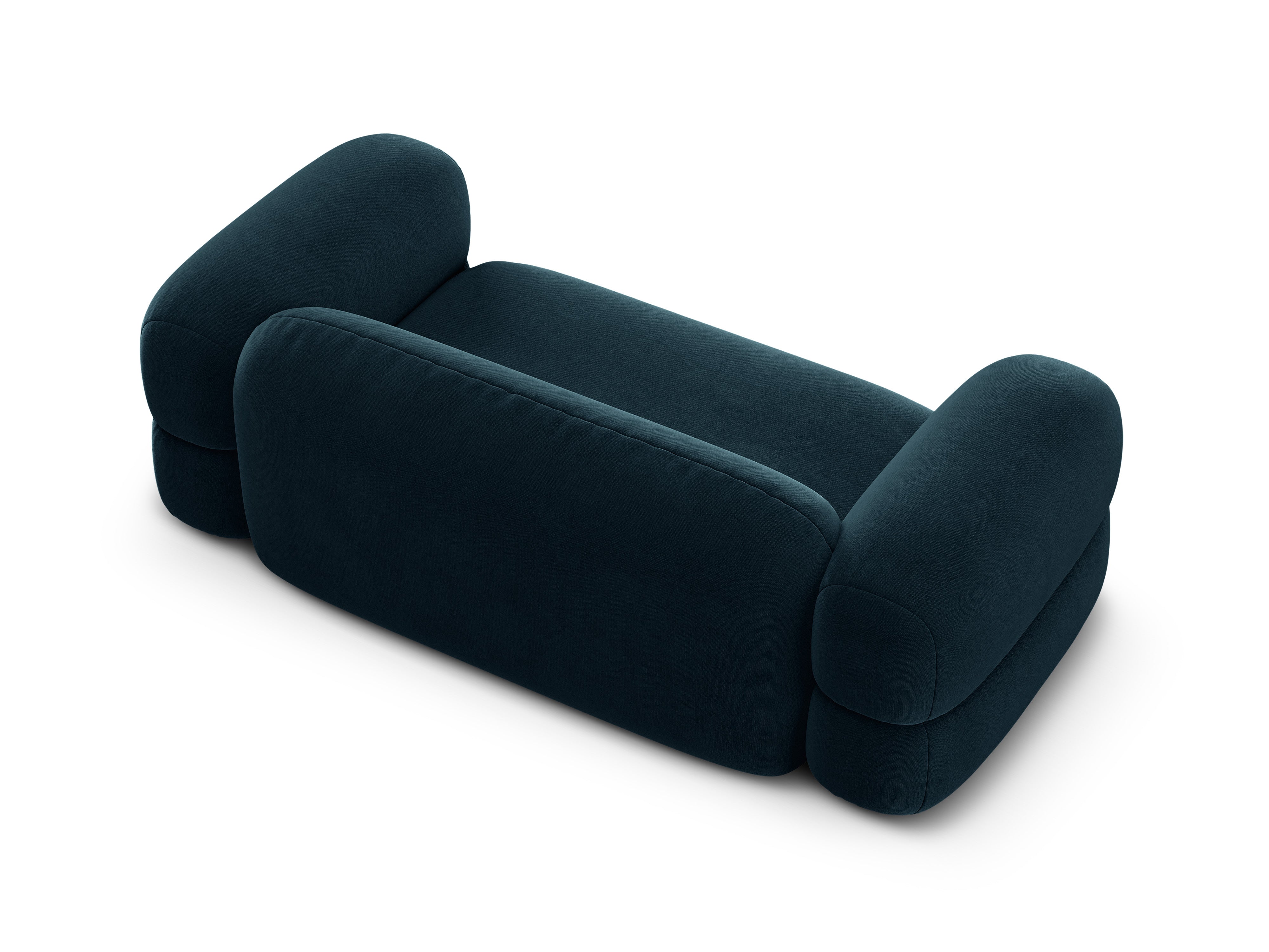 Velvet 3-Seater Sofa ROGER Petrol Blue