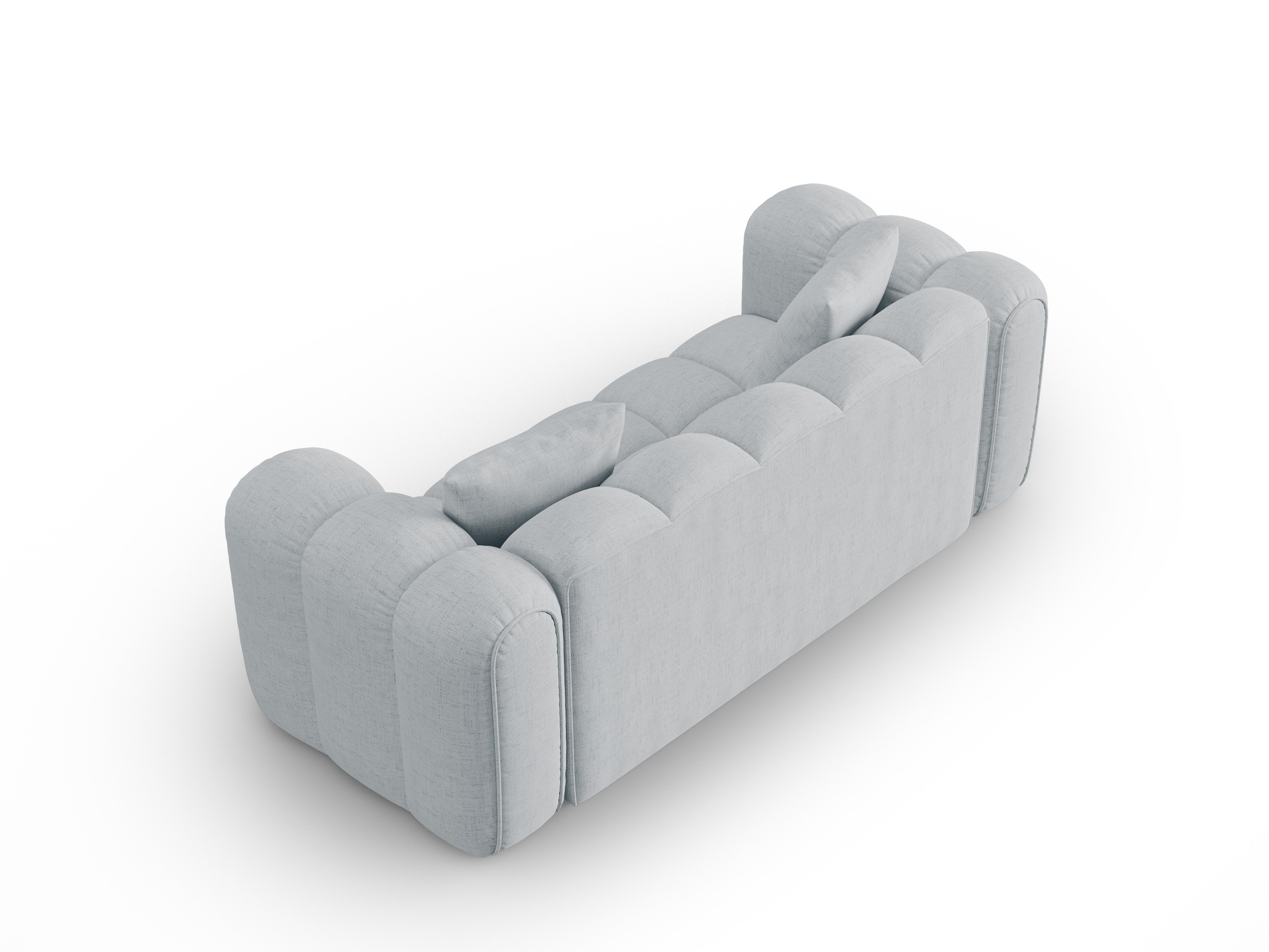 Sofa 3-Sitzer ASTRO hellgraues Chenille