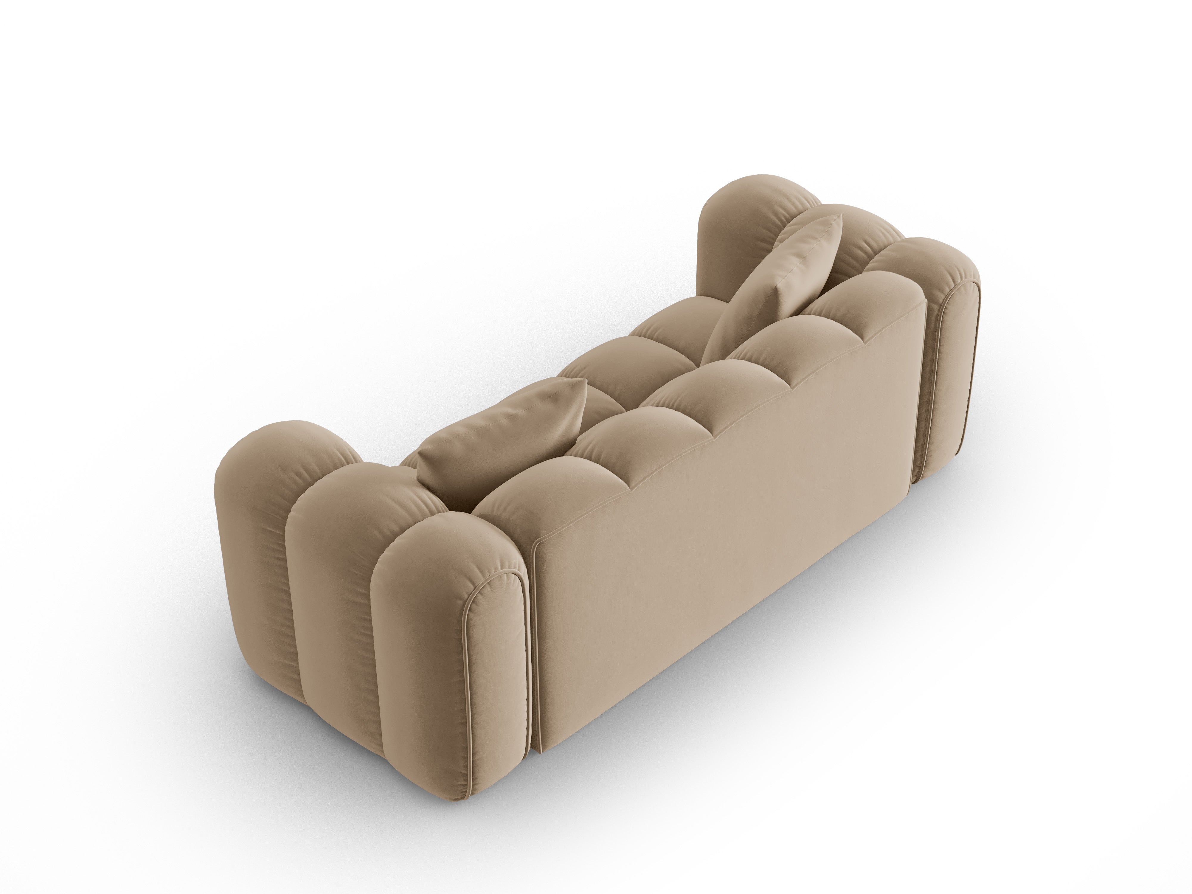 ASTRO sand velvet 3-seater sofa
