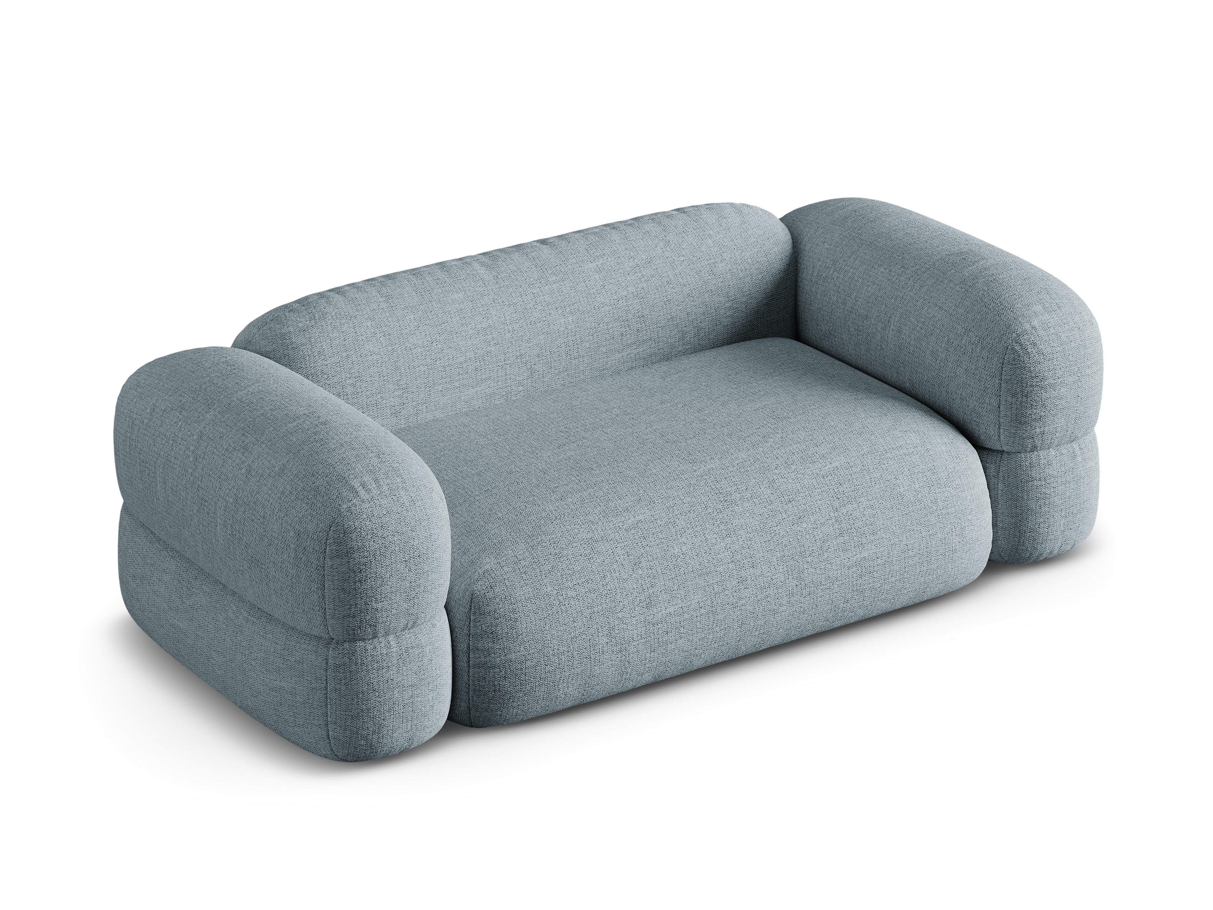 Sofa 3-Sitzer ROGER himmelblaues Chenille