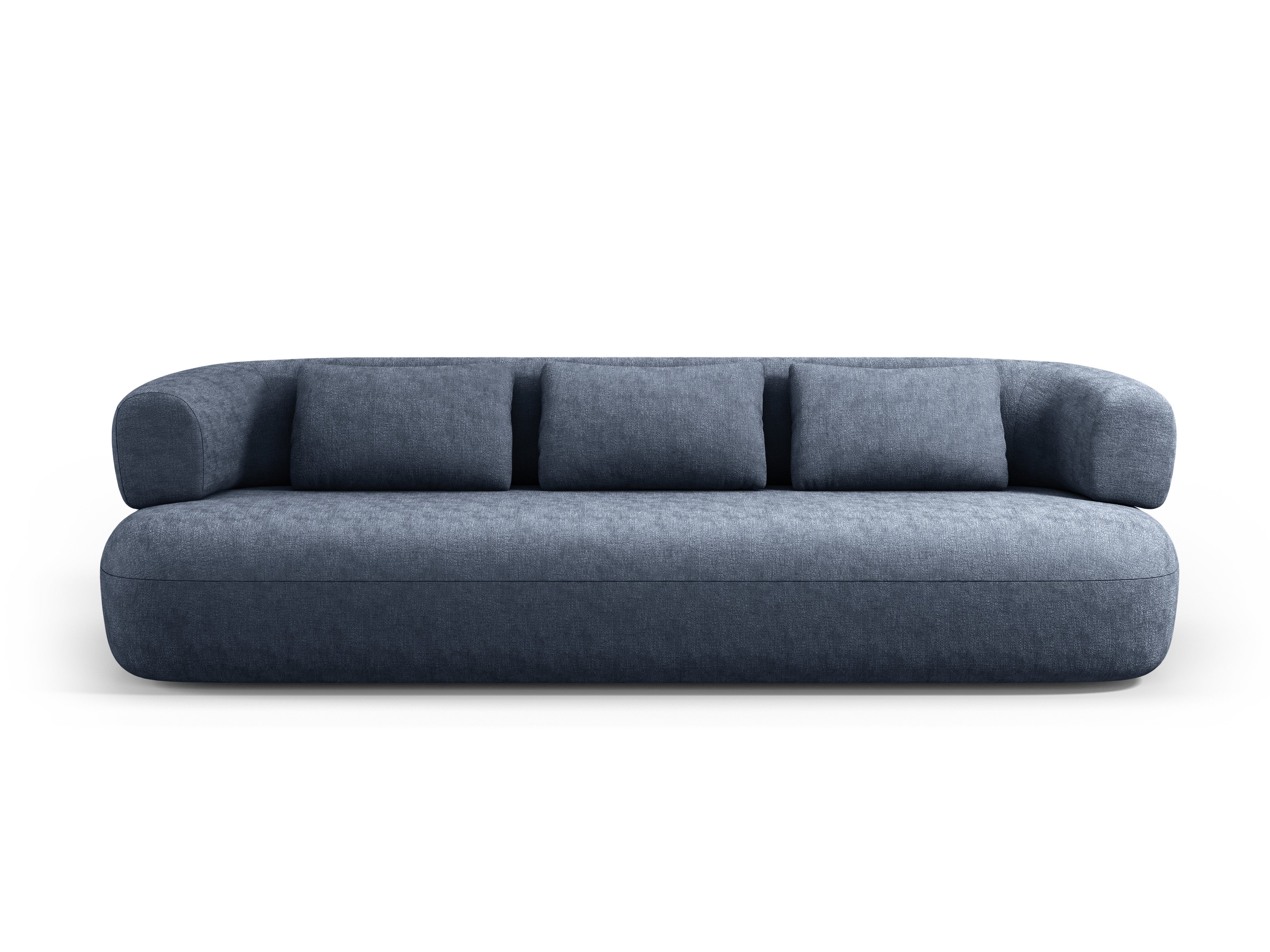 Sofa für 3,5 Personen ALDRIN in marineblauem Chenille