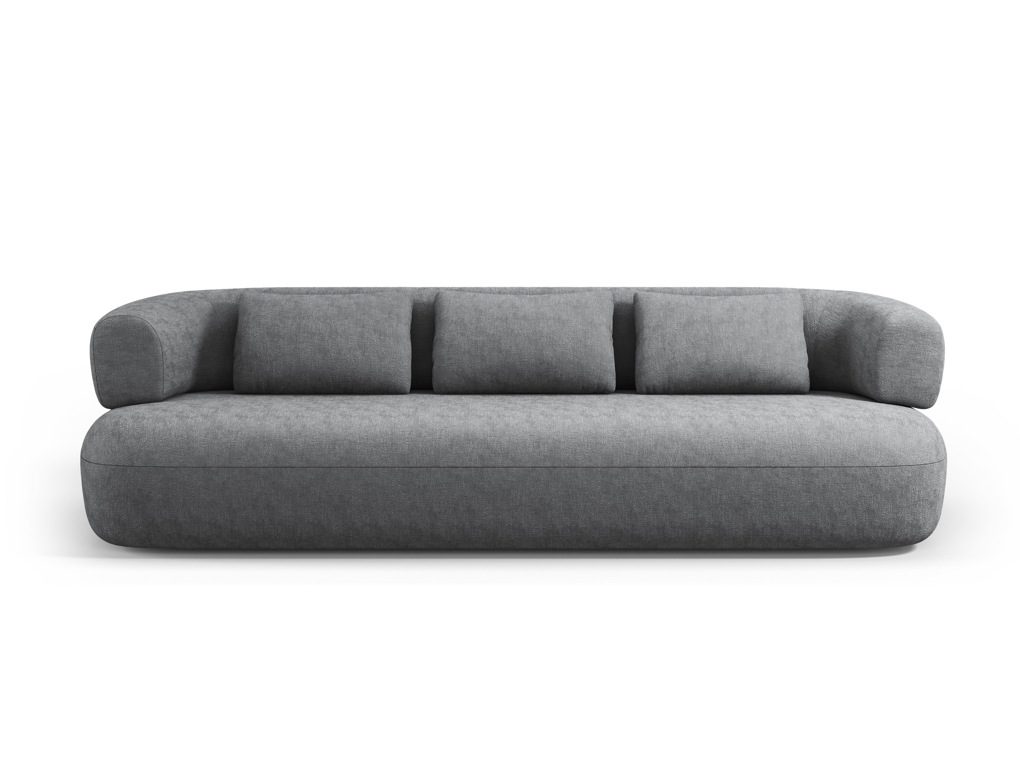 Sofa für 3,5 Personen ALDRIN in dunkelgrauem Chenille