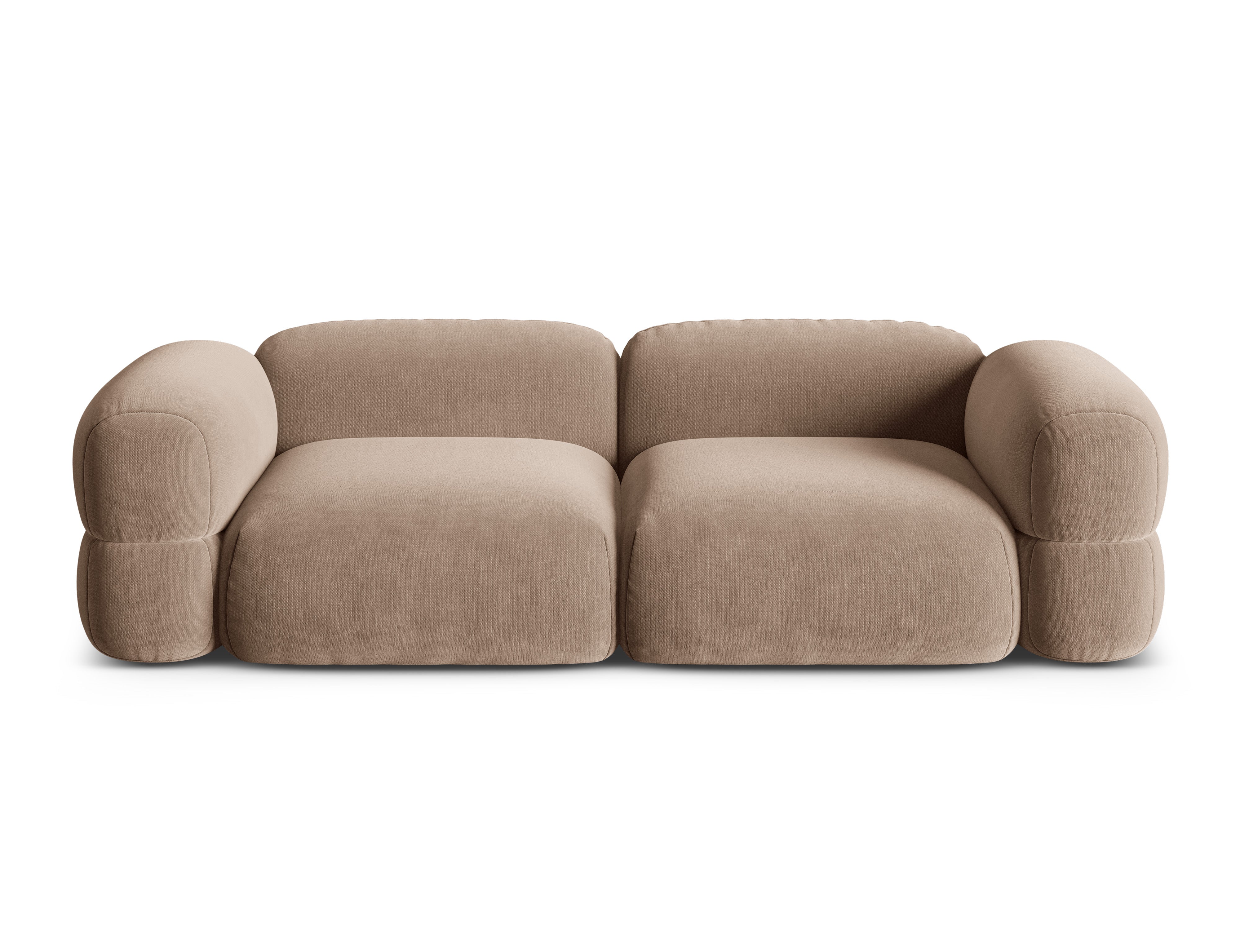 Sofa aus Samt für 4 Personen ROGER dunkelbeige