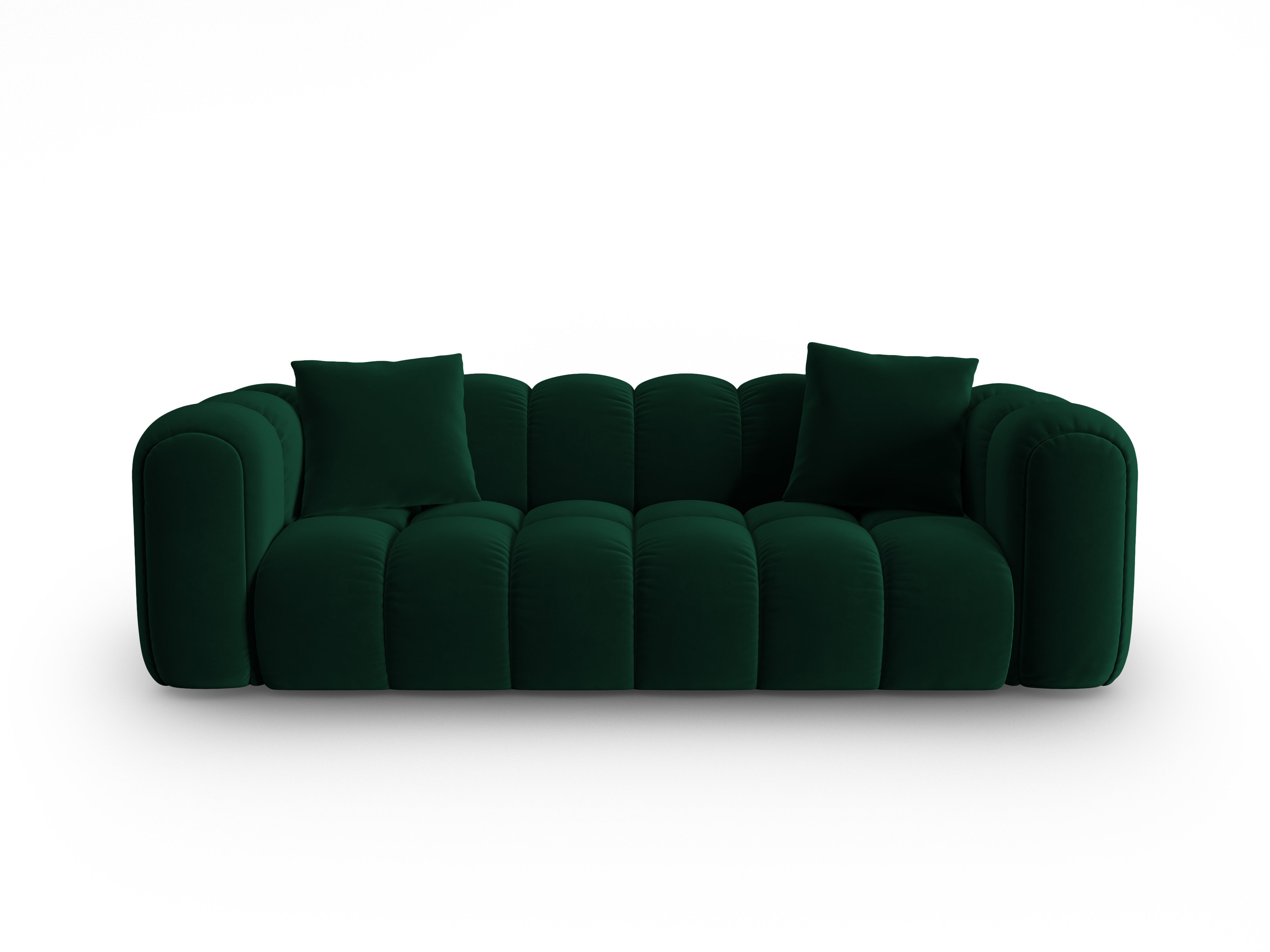 Velvet sofa for 4 people ASTRO bottle green
