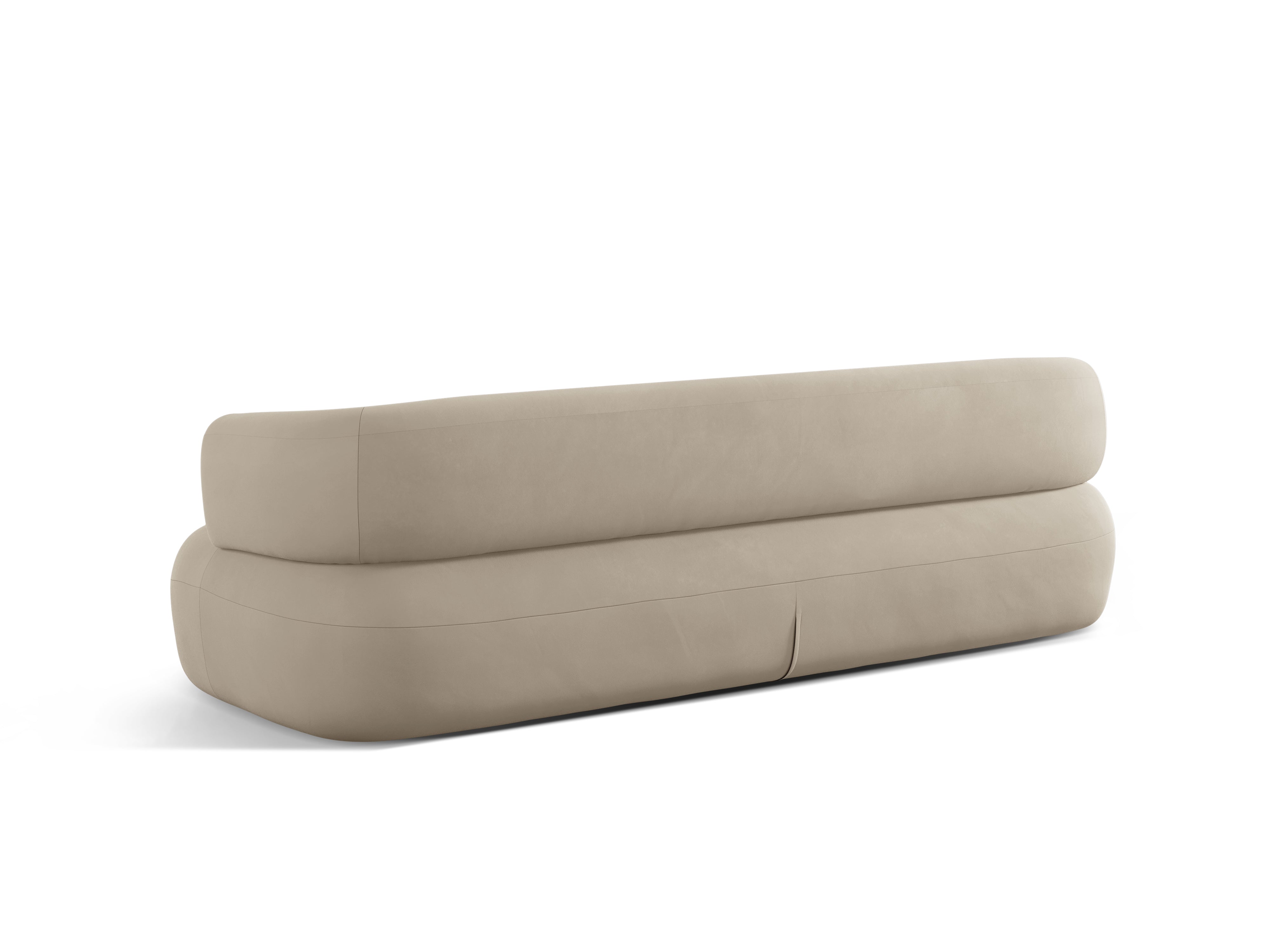 Sofa aus Samt für 4 Personen ALDRIN in Beige