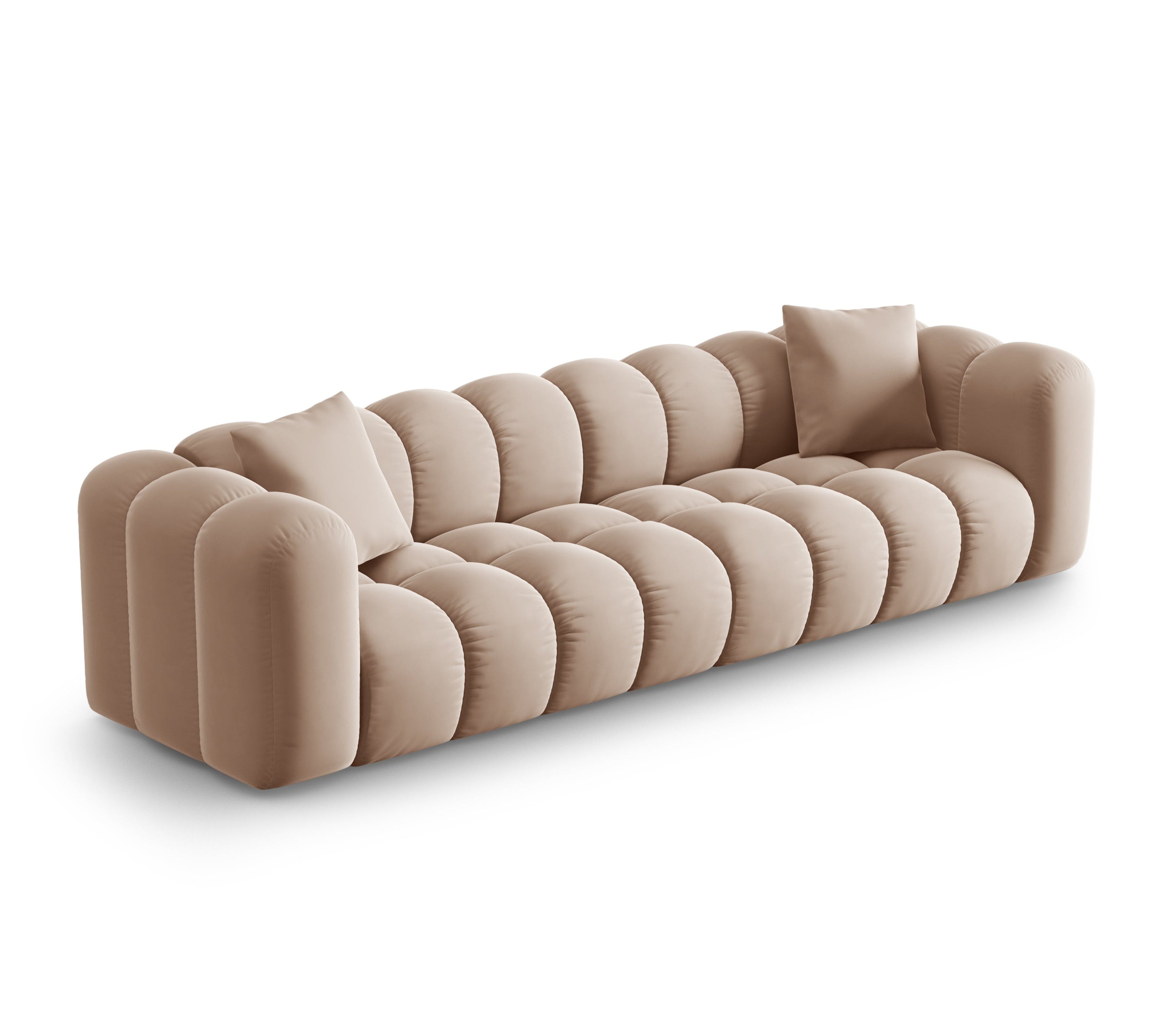 Velvet sofa 4-person Halley Beige