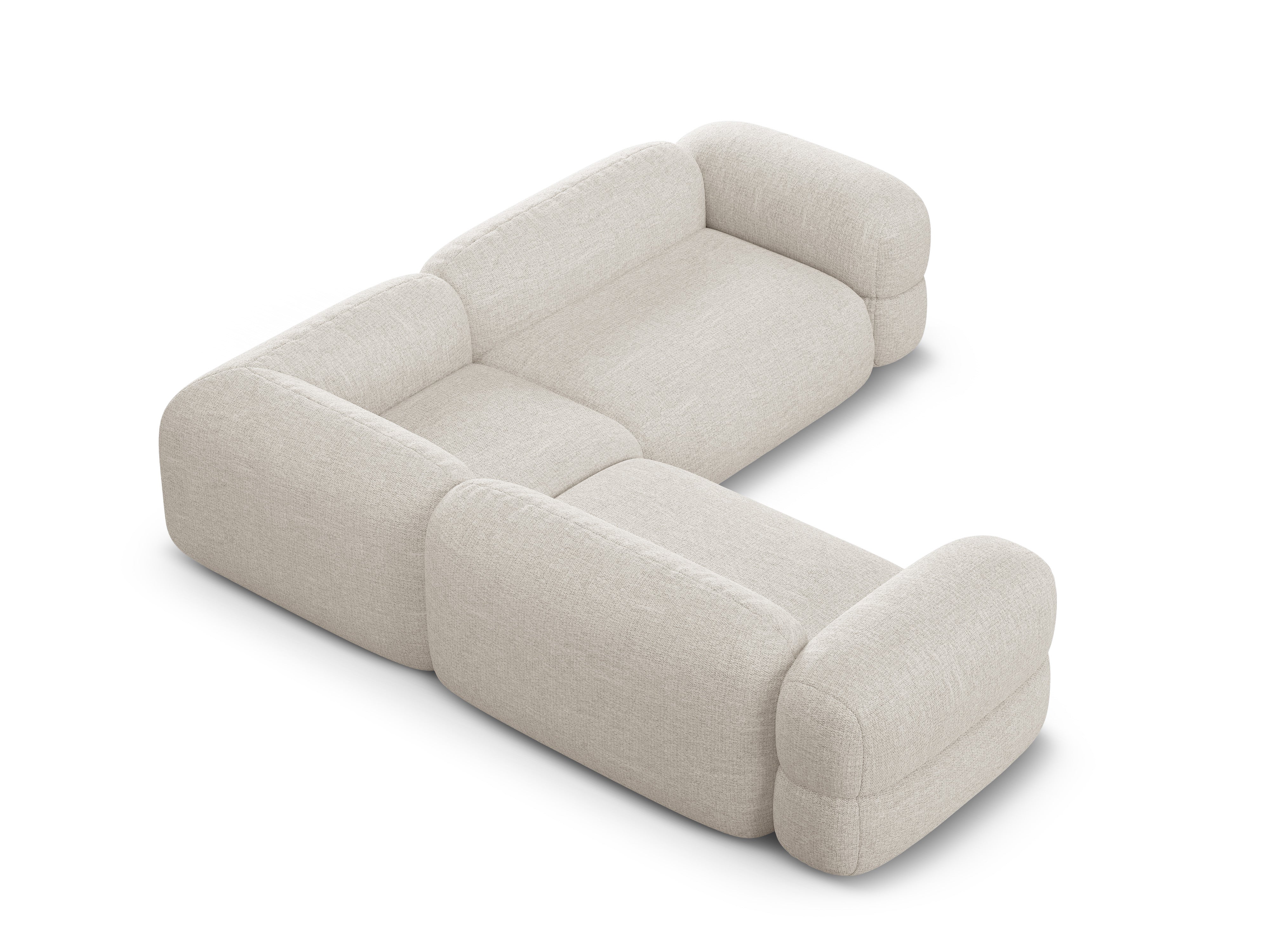Symmetrische Eckcouch ROGER beige Chenille