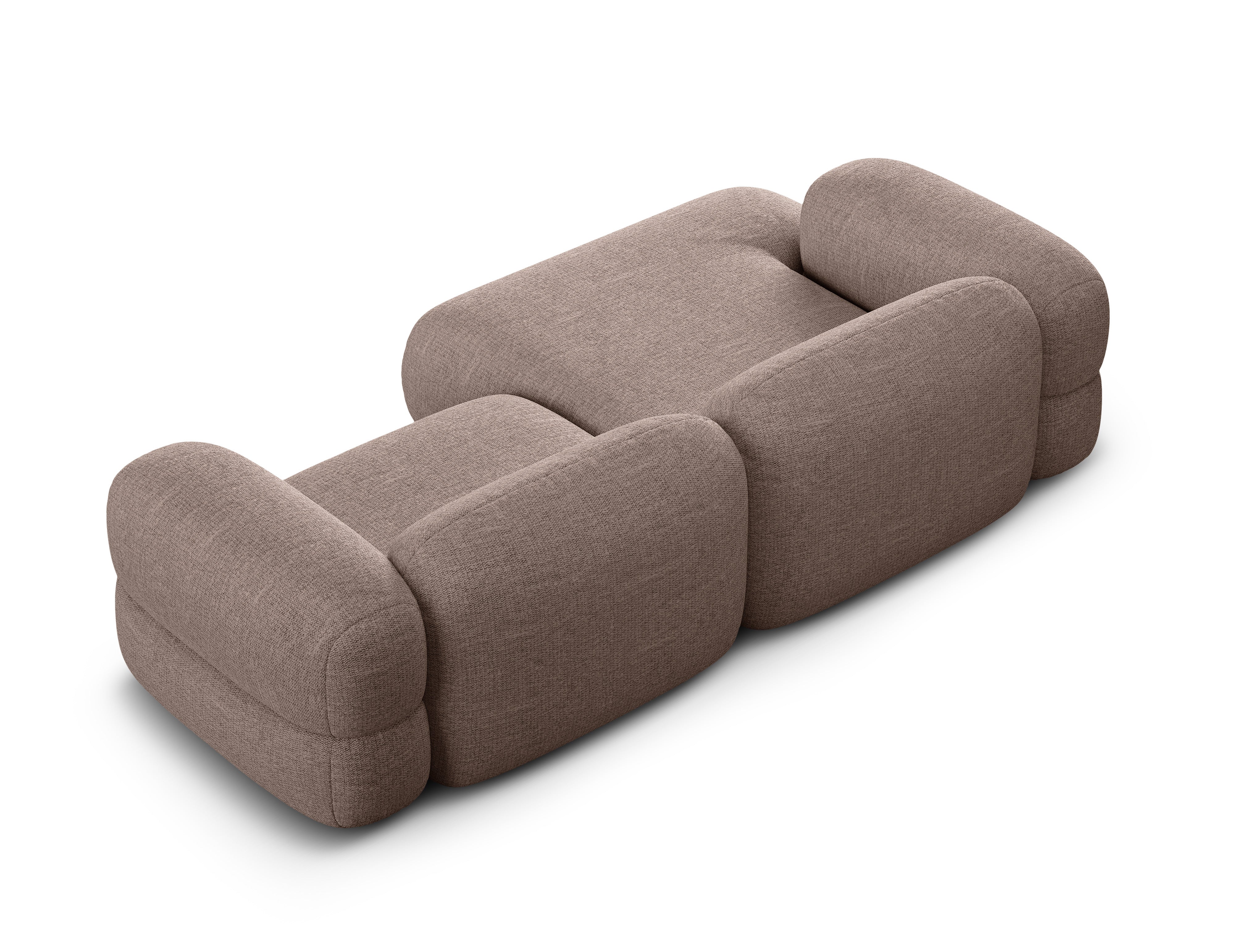 Linksseitige Eckcouch ROGER cappuccino Chenille