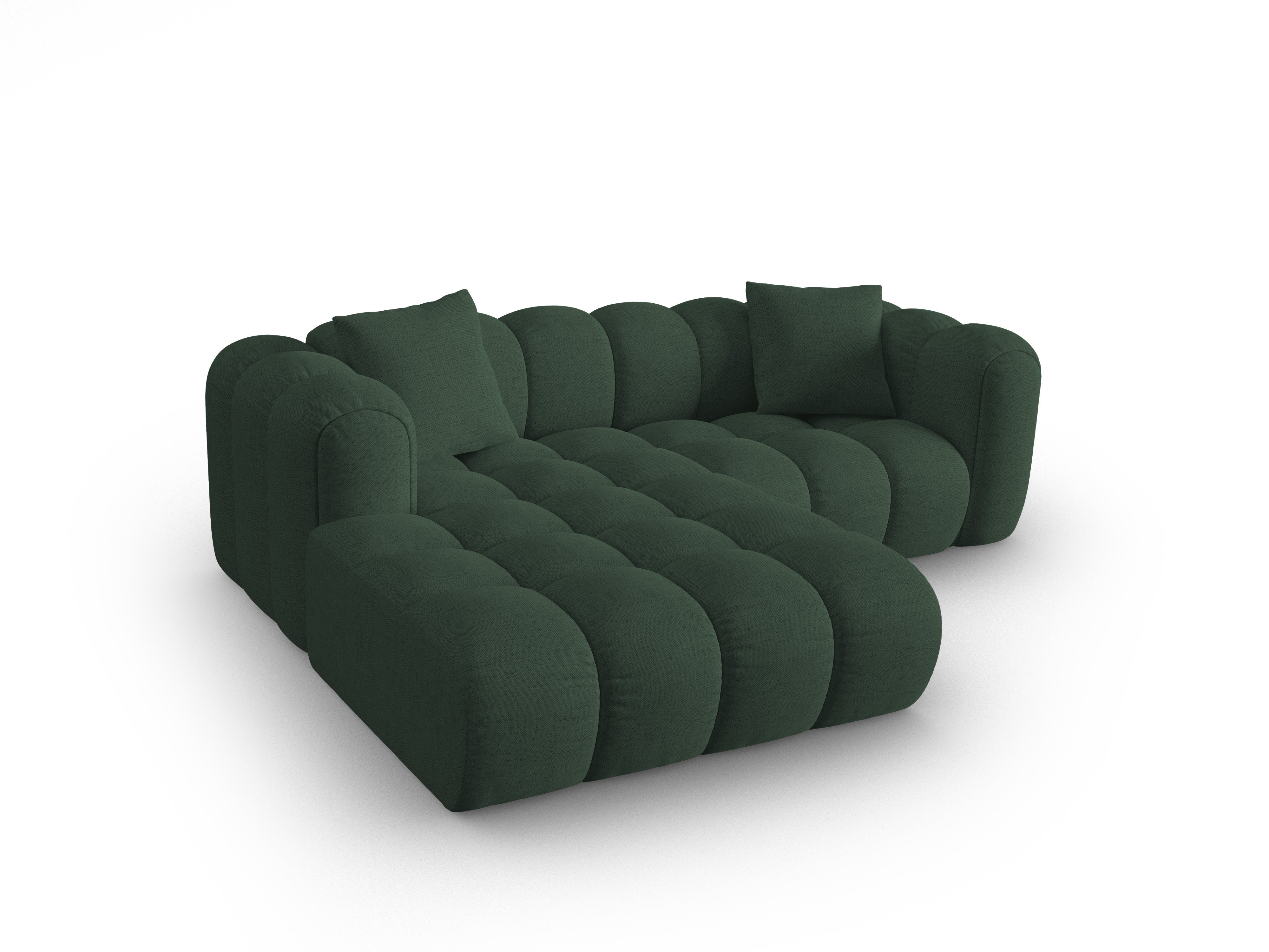 3-sitziger linker Ecksofa ASTRO meergrün Chenille