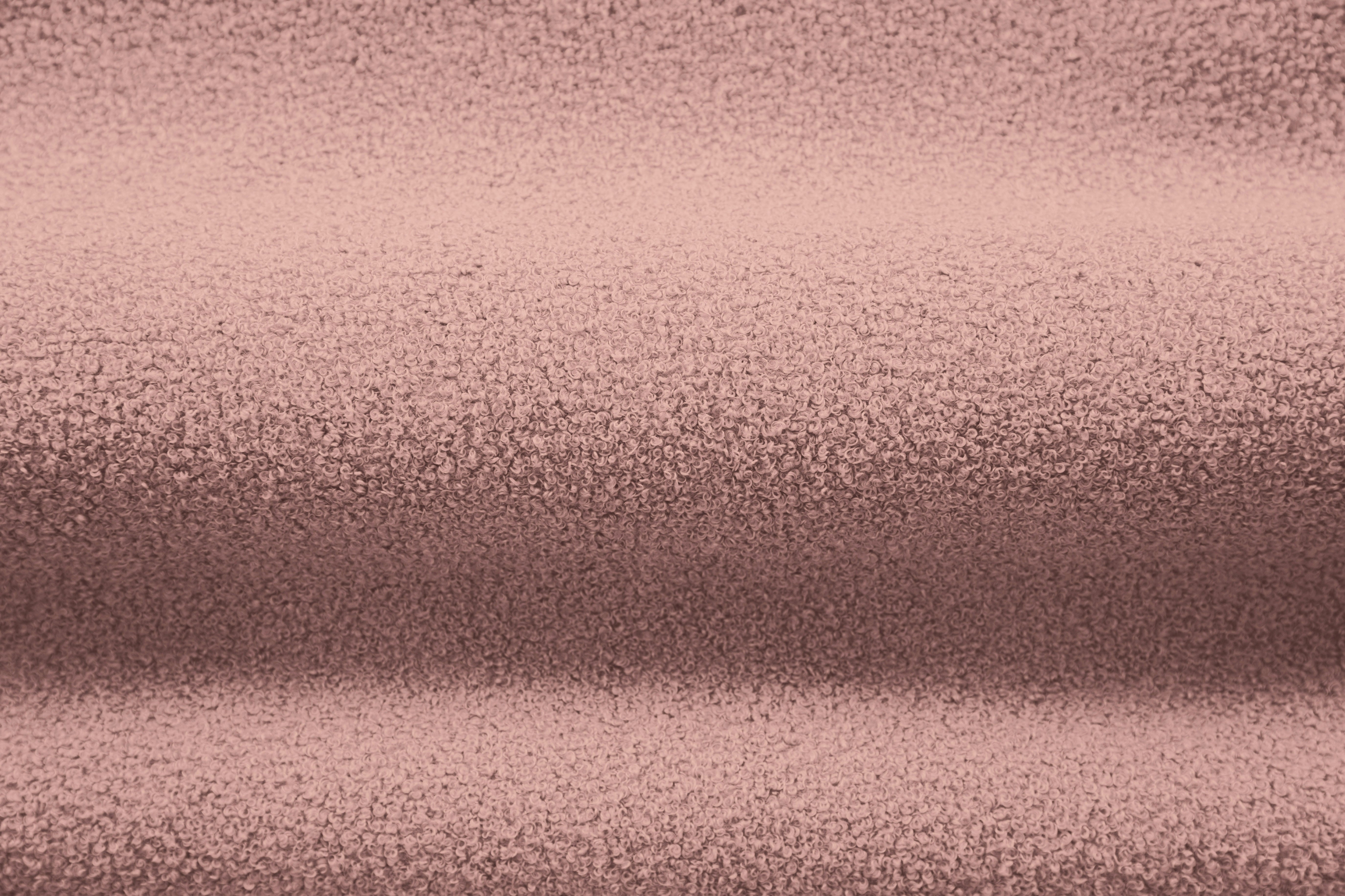 3-sitziger rechter Ecksofa ALDRIN in pudrigem Rosa Boucle