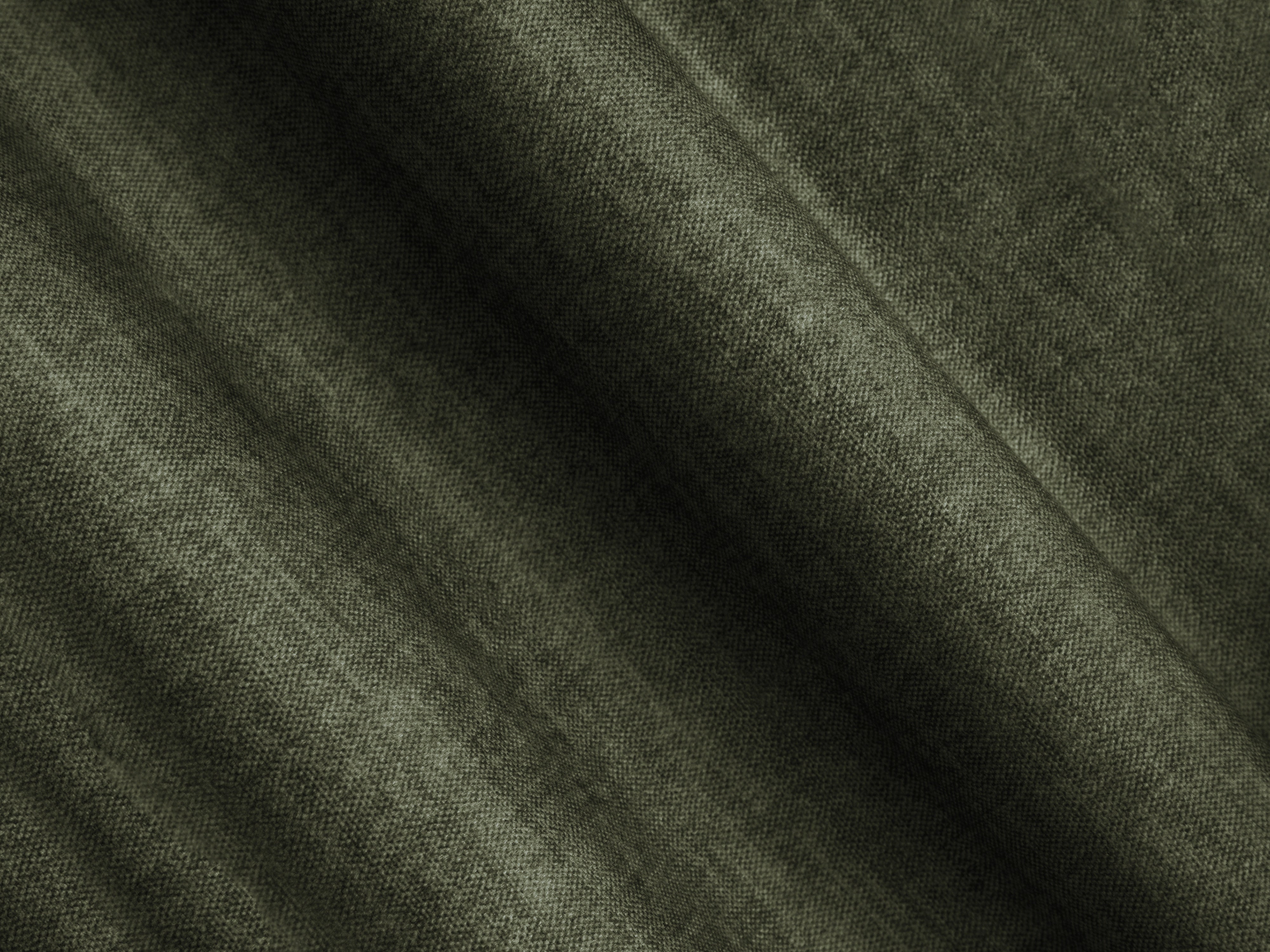 Left-facing U-shaped velvet corner sofa ROGER in olive green