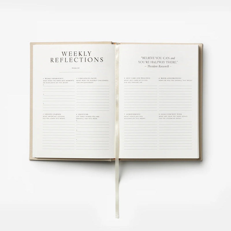 Wellness Well-Being Journal Beige