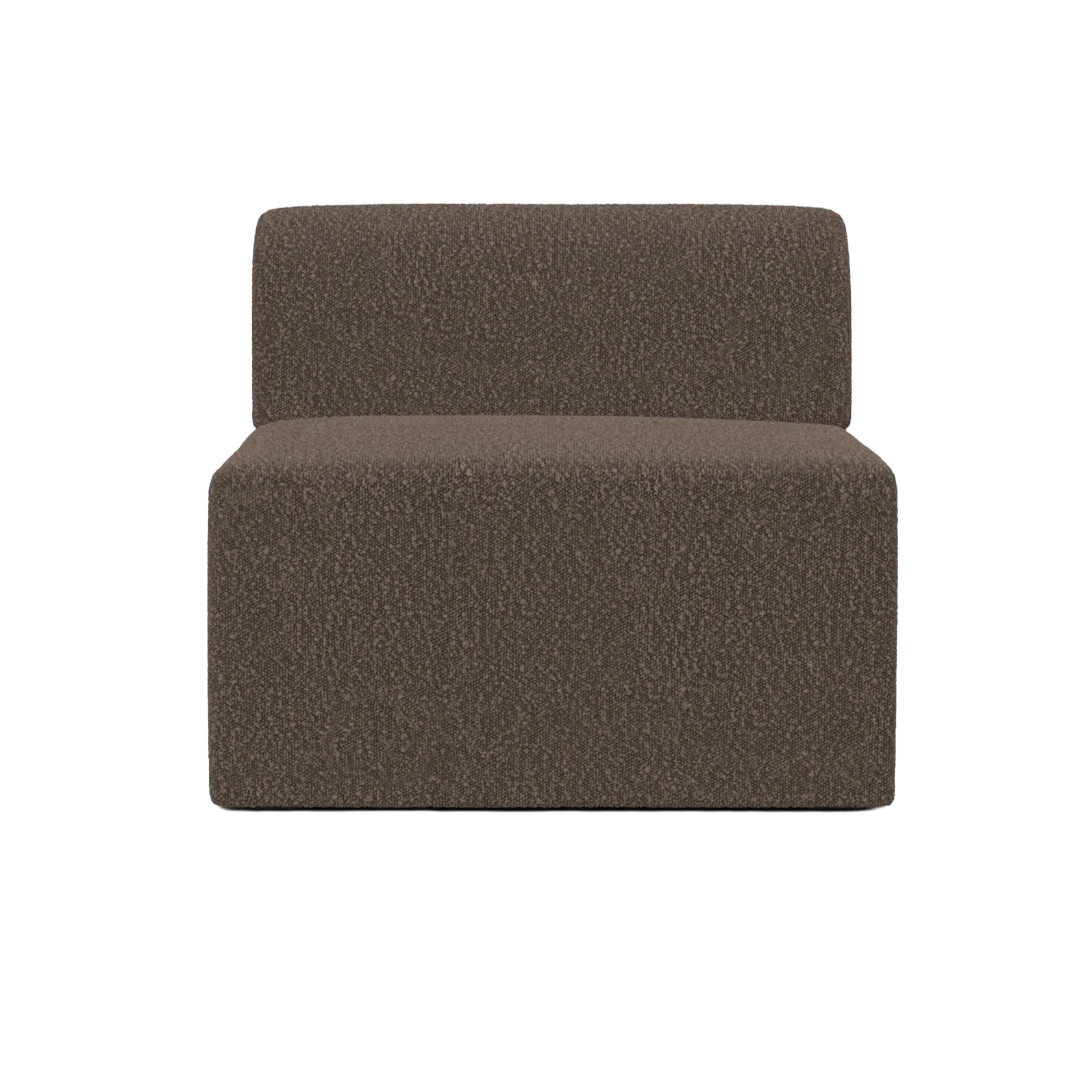 Modulsofa TORI - mittleres Element braunes Boucle