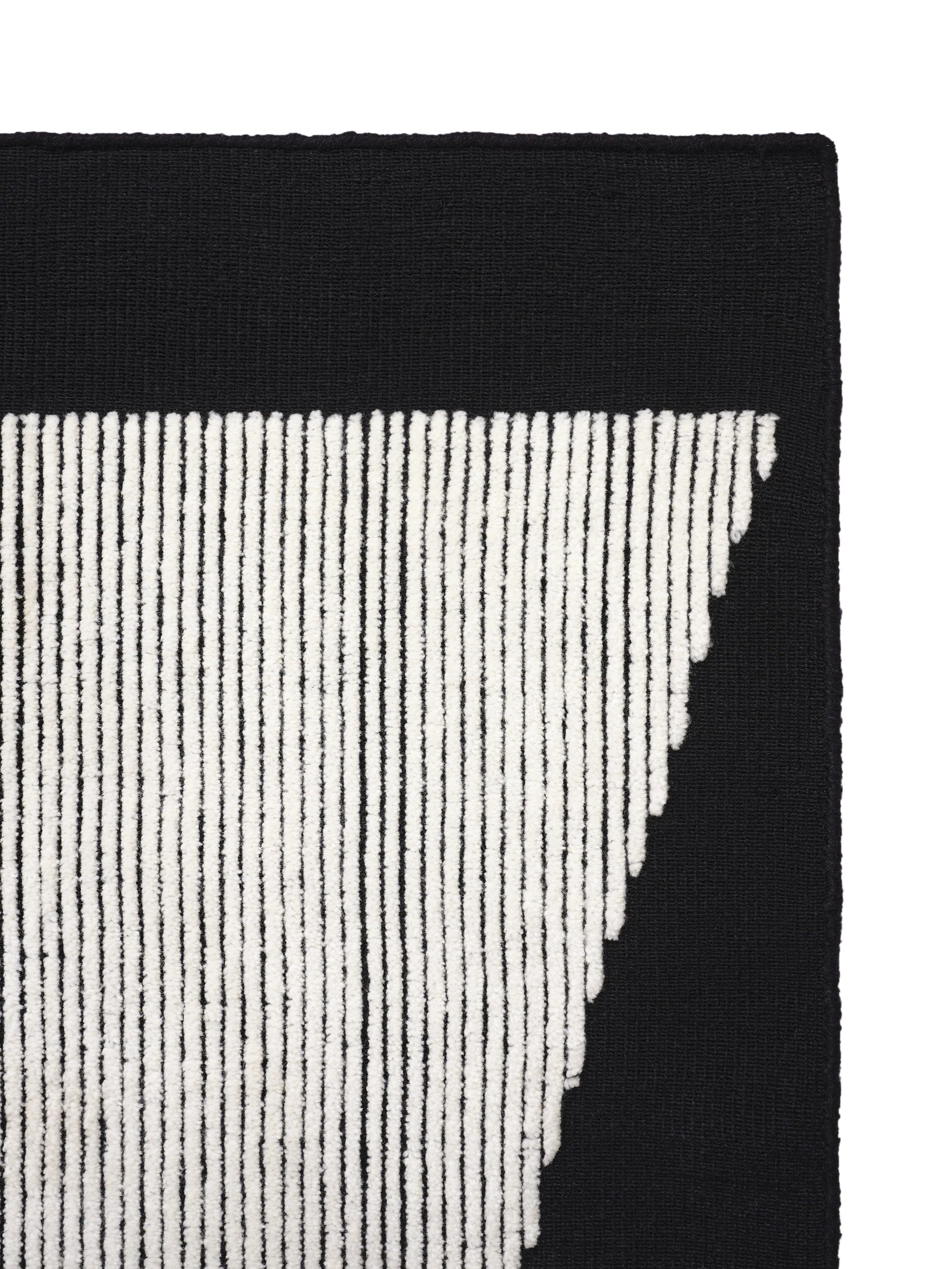 WEDGE Läufer schwarz mit Weiß