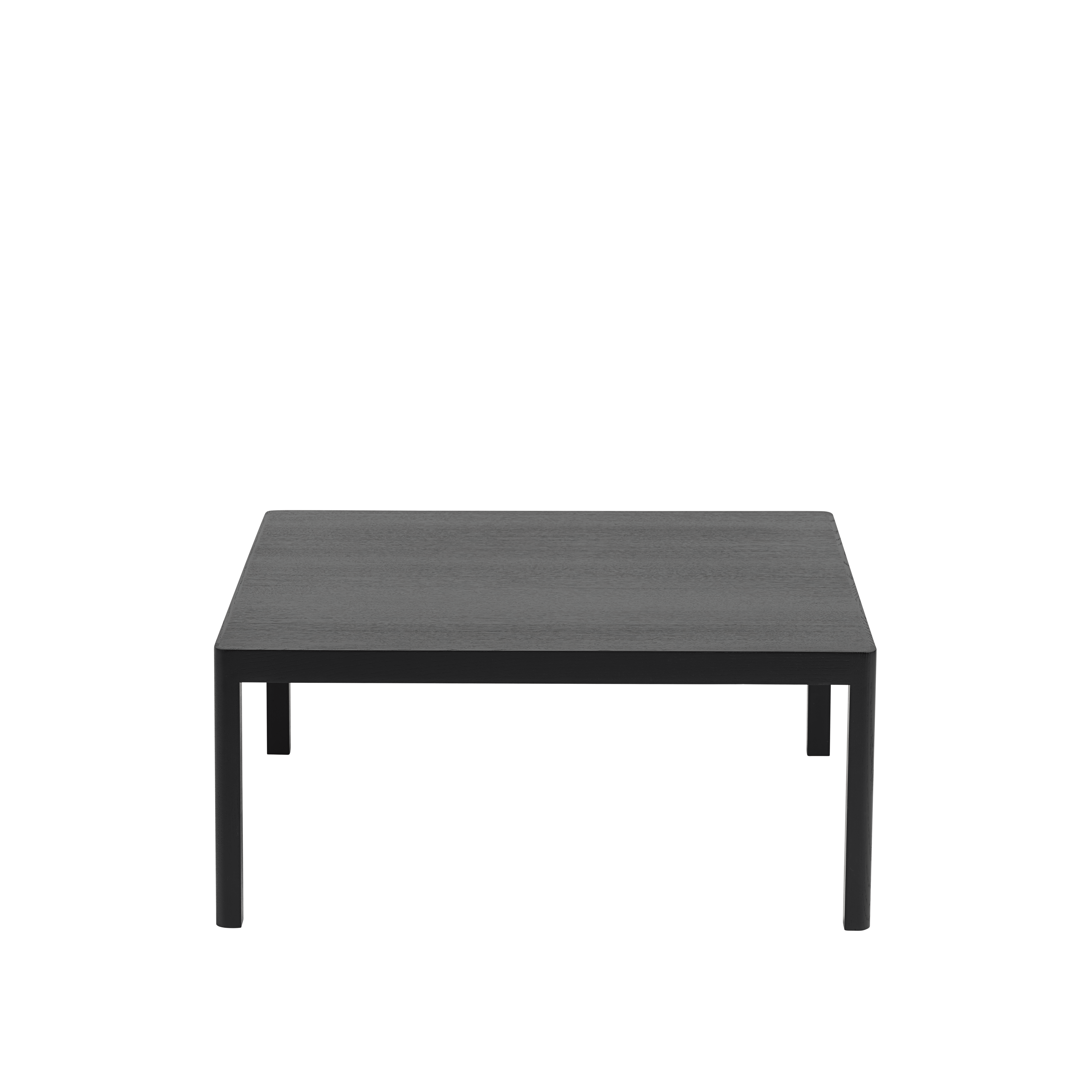 WORKSHOP black oak veneer coffee table with black oak base