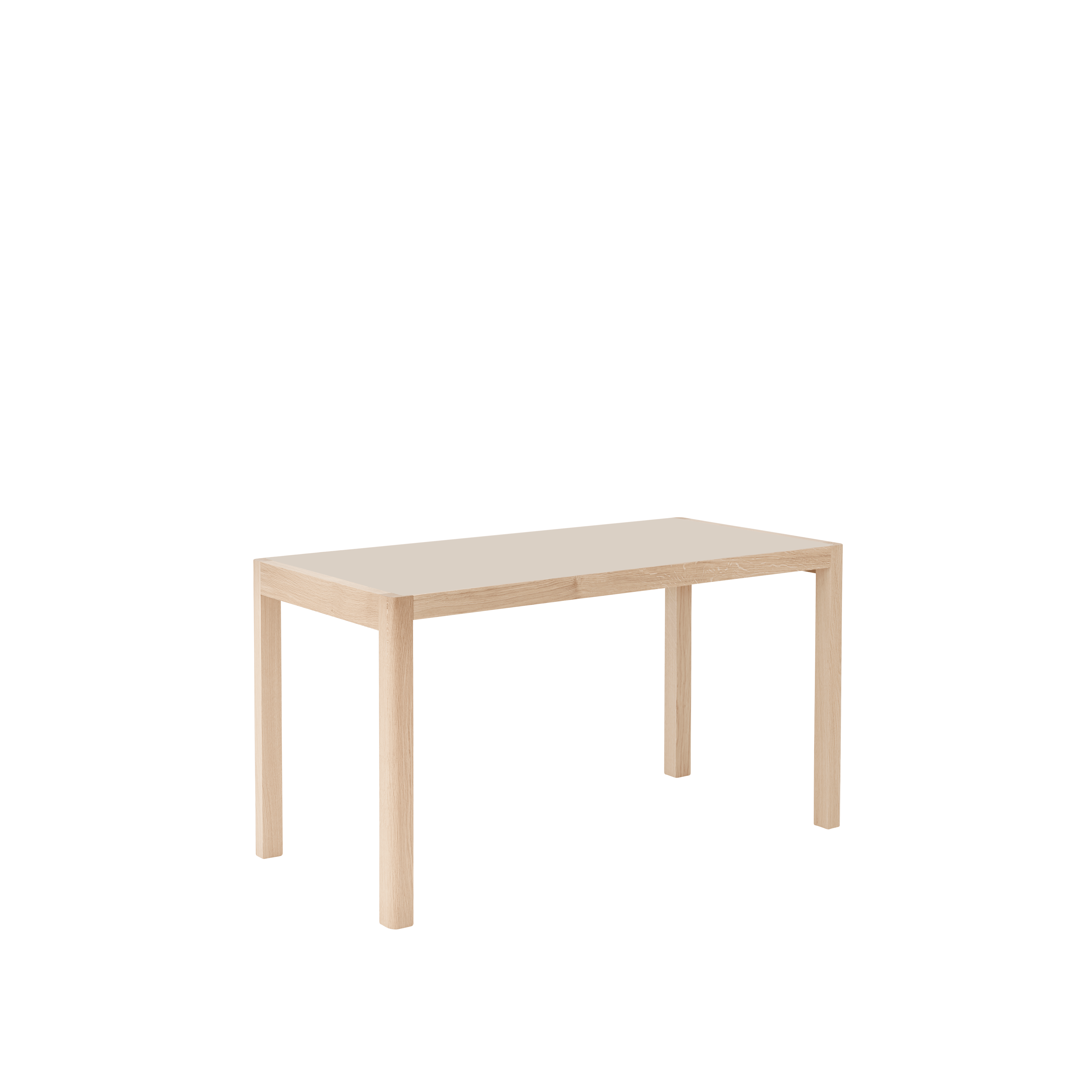 WORKSHOP table with gray linoleum and oak base
