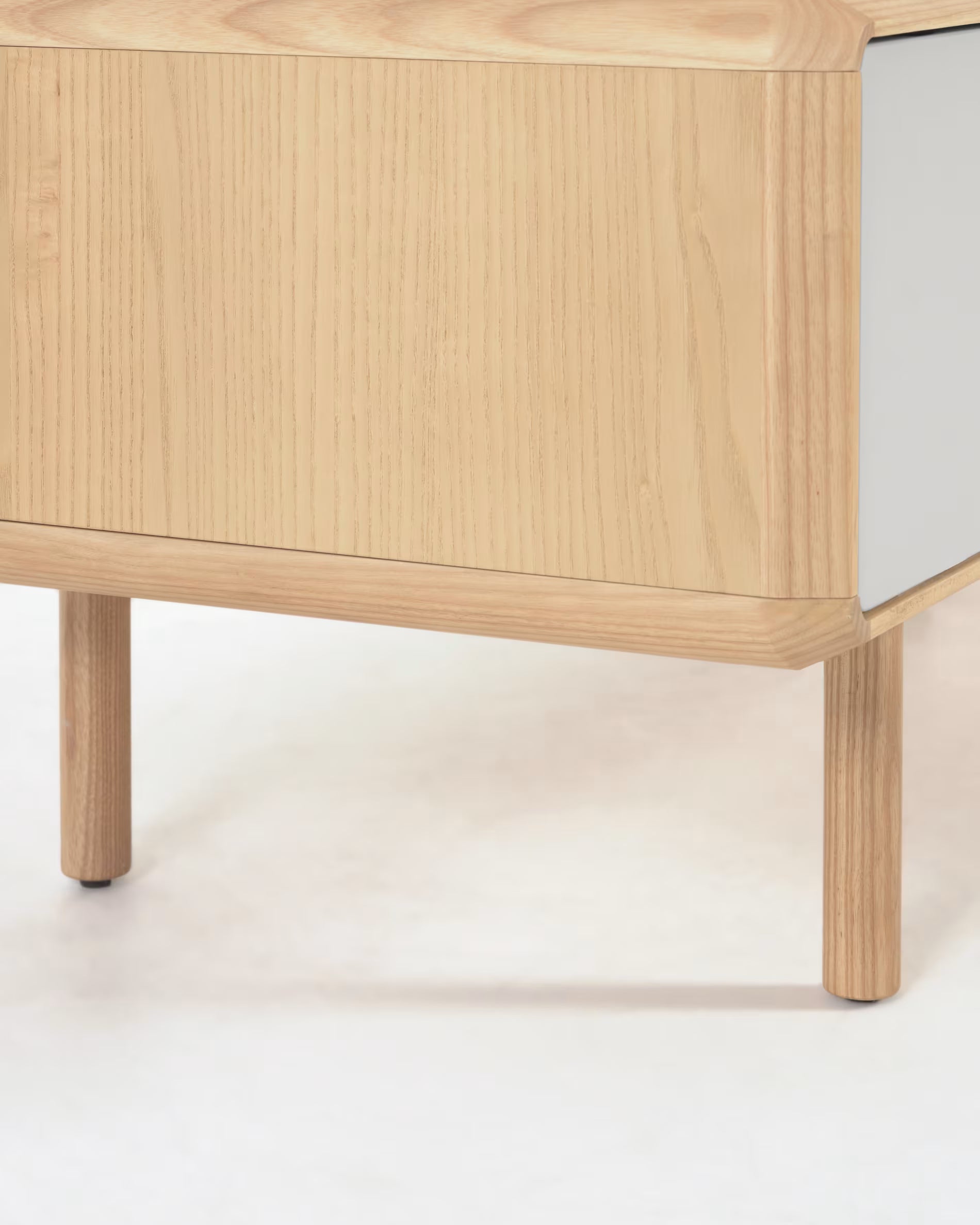 RTV-Sideboard ANIELLE hellgrau mit Holz