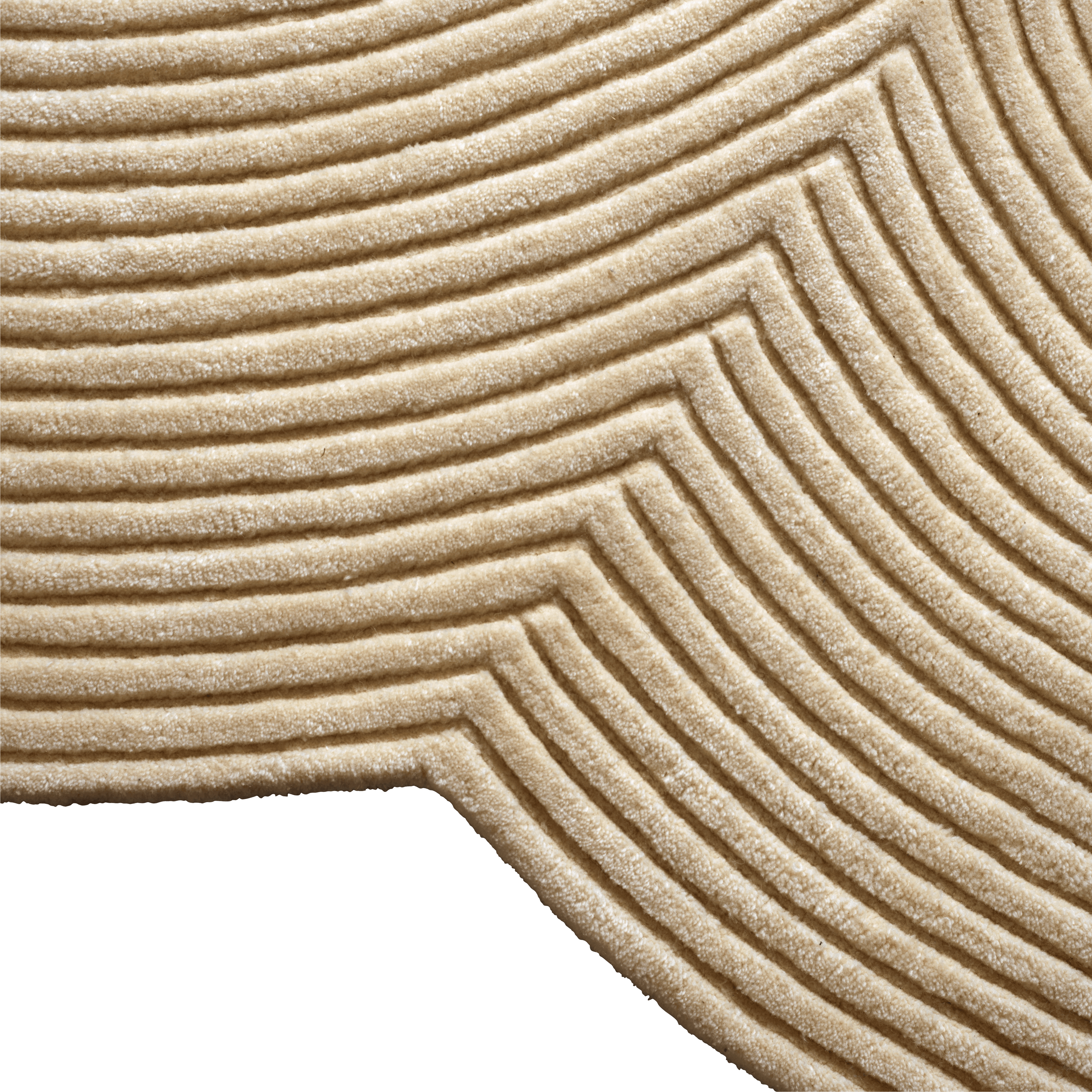 ZEN ROUNDED oval rug beige