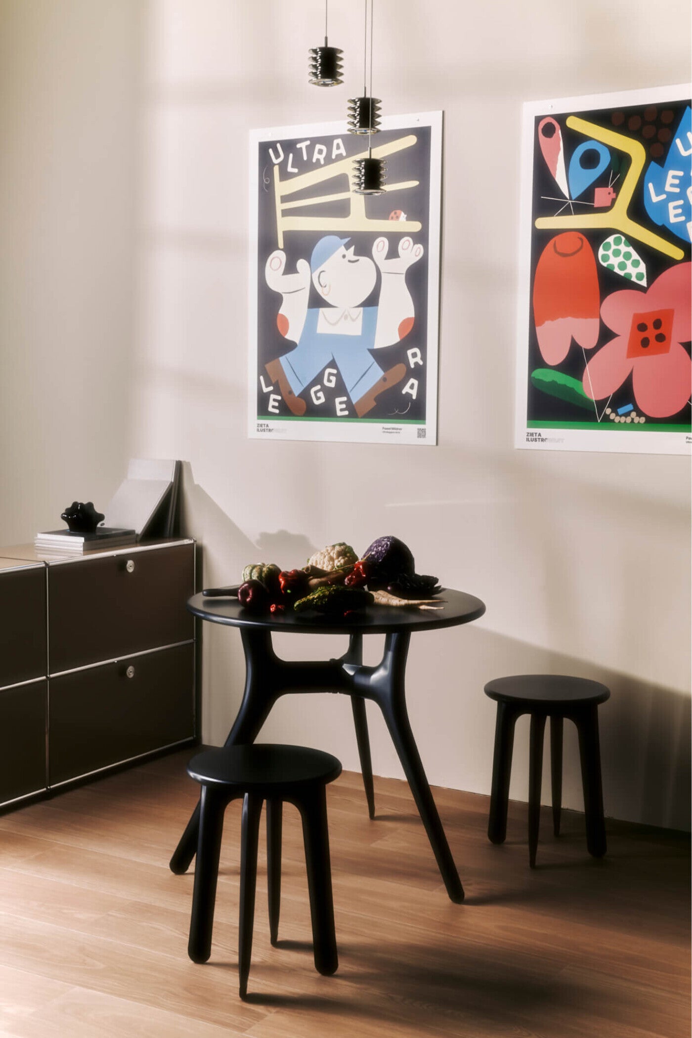 Pendelleuchten-Set HARMONICA inox