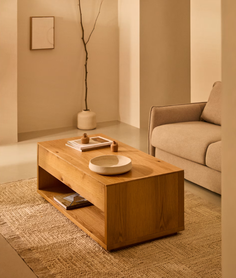 Algumea coffee table oak veneer