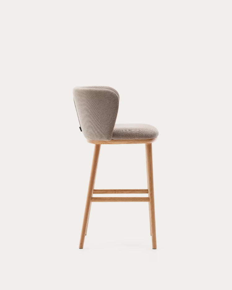 Ciselia light brown bar chair szenil with a bright base