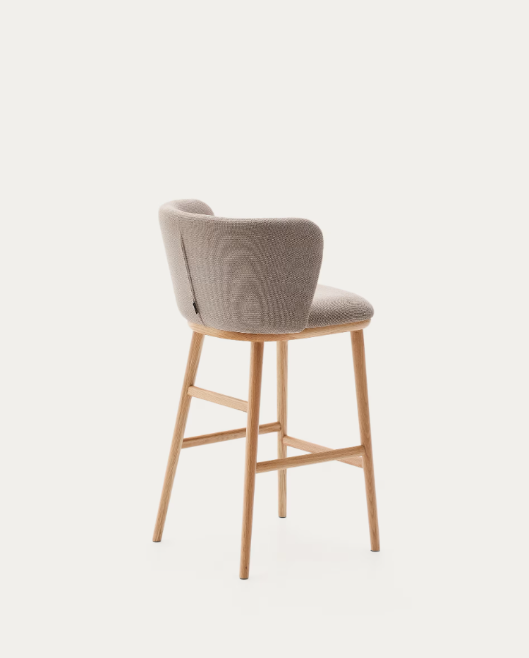 Ciselia light brown bar chair szenil with a bright base