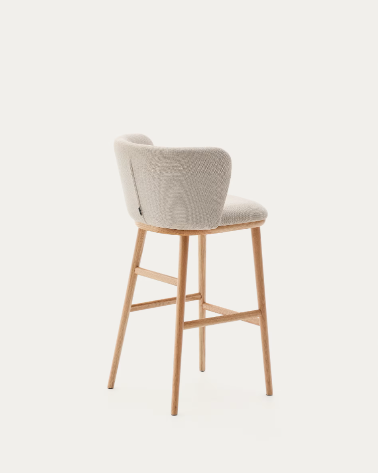 Ciselia beige bar chair szenil with a bright base