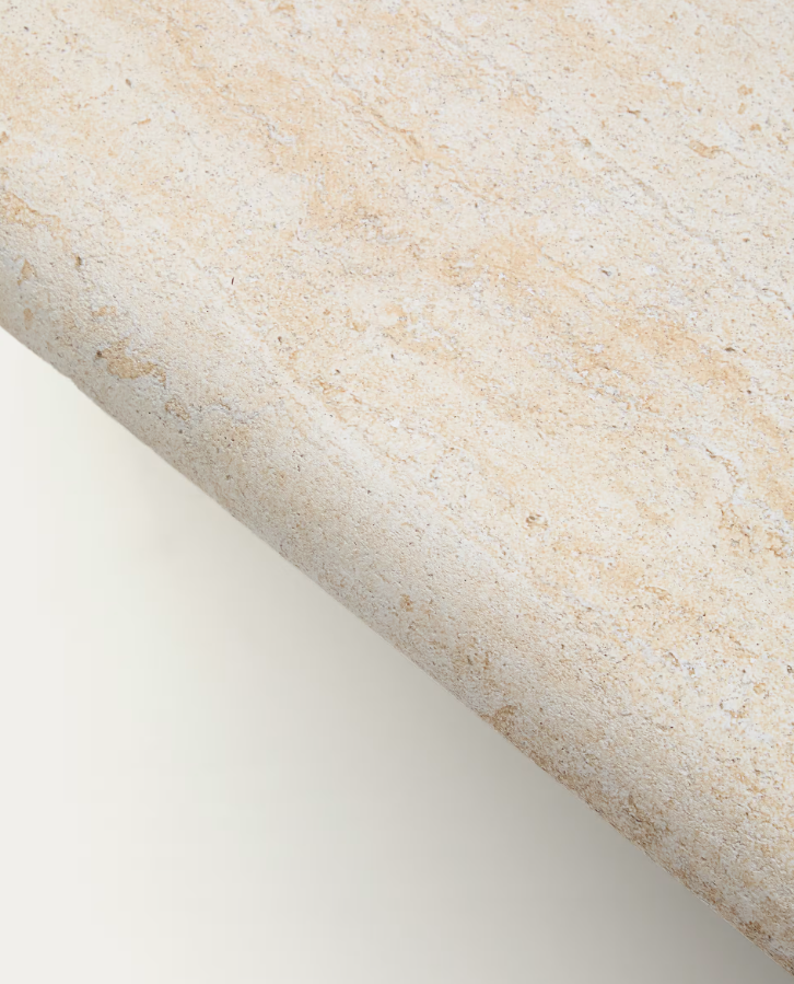 Outdoor Coffee Table DRASI Cement Imitating Travertine