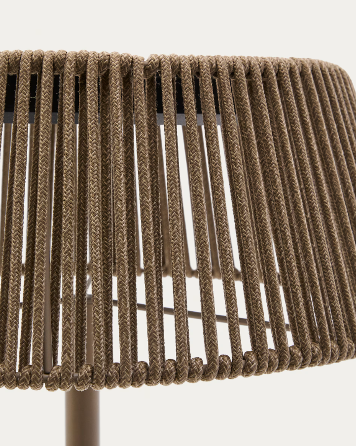 Outdoor lamp aldet brown-gray rope