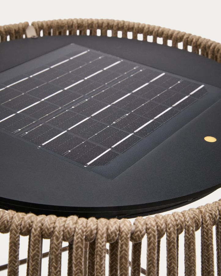 Outdoor lamp aldet brown-gray rope