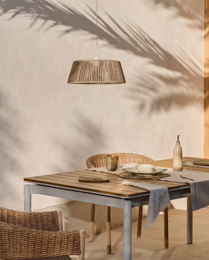 Aldet lampshade brown-gray rope